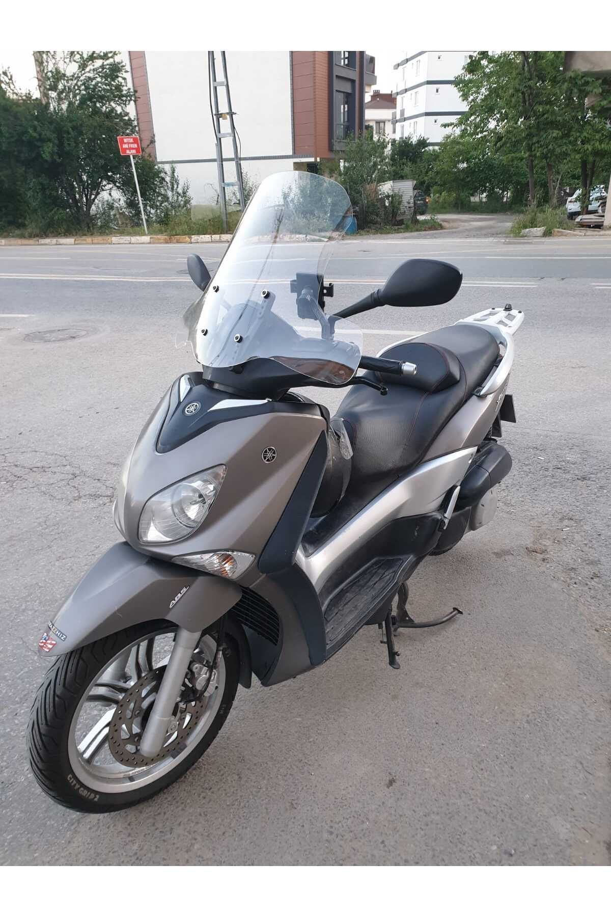 Yamaha Xcity 250 Siperlik Ön Cam 2011 2016 Model 50cm Şeffaf Renkli 4mm ELCİK KORUMALI