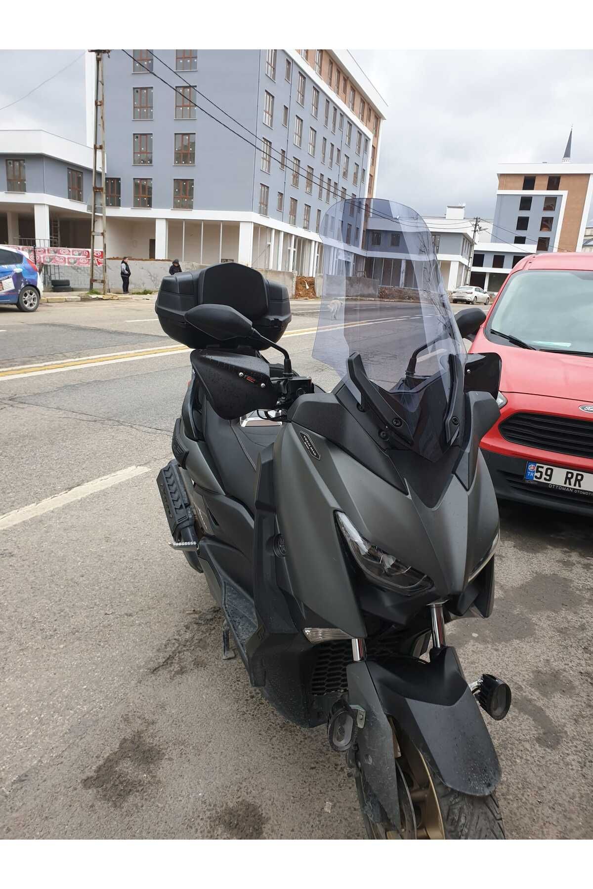 Yamaha Xmax 250 Siperlik Ön Cam 2018 2022 Model 65cm Füme Renkli 4mm ORTA BOYLU CAM