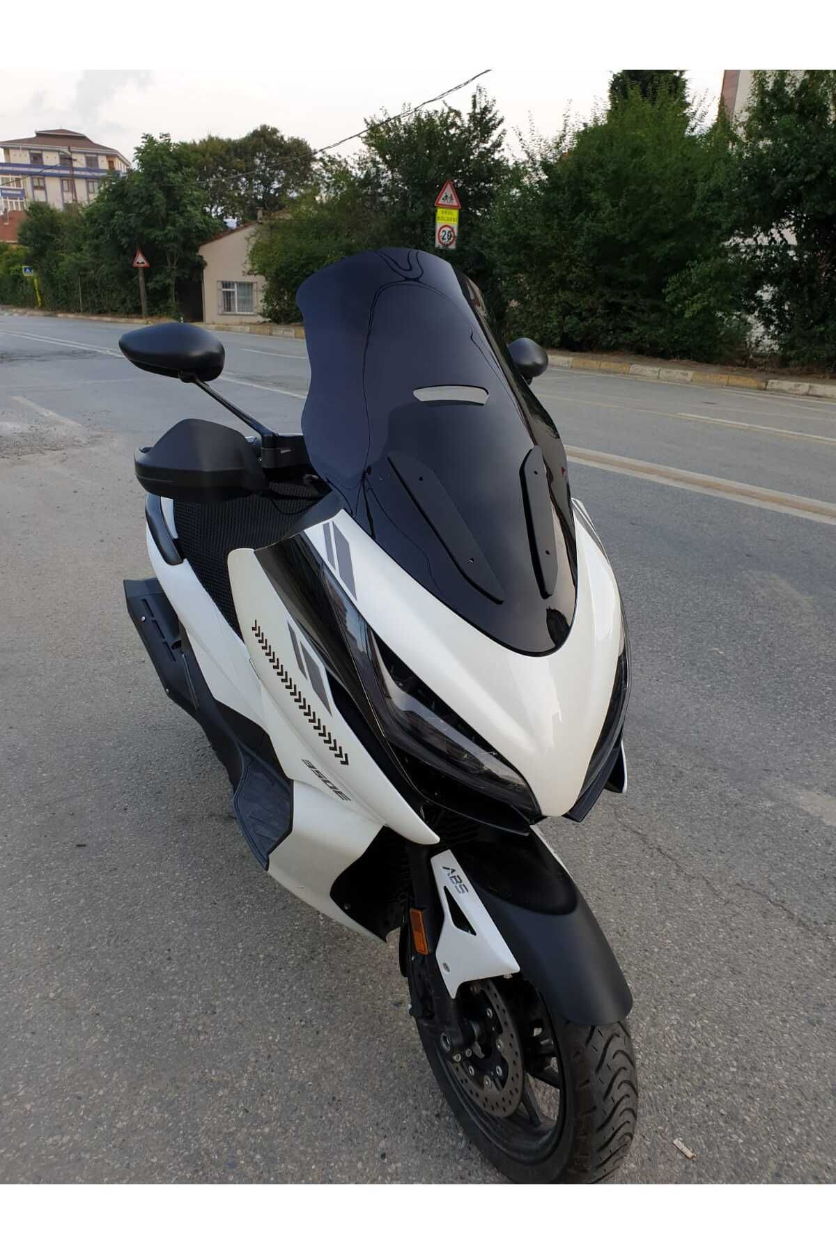 Zontes 350 E Siperlik Ön Cam 2022-2023 Model 70cm Siyah Renkli 4mm