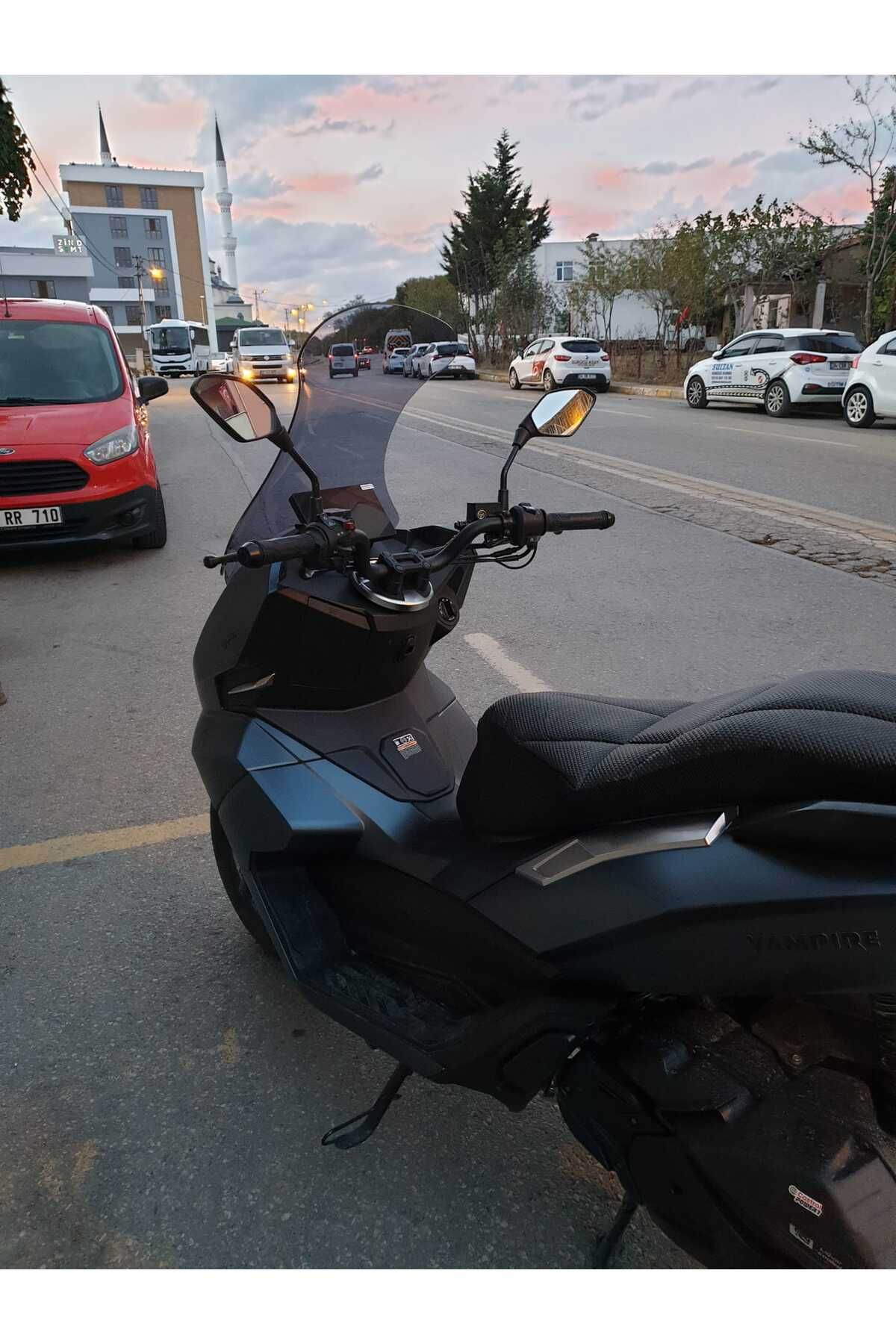 Yuki Vampire 125 Siperlik 125 Siperlik Ön Cam 2023-2025 Model 72cm Füme Renkli 4mm UZUN CAM