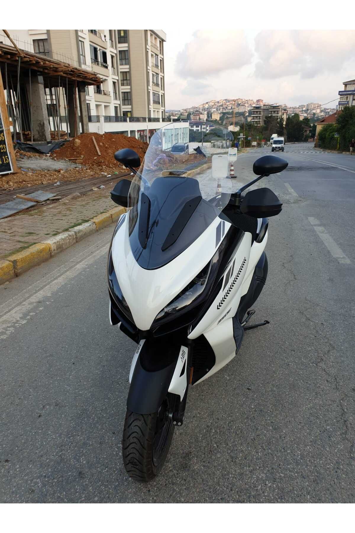 Zontes 350 E Siperlik Ön Cam 2022-2023 Model 70cm Şeffaf Renkli 4mm