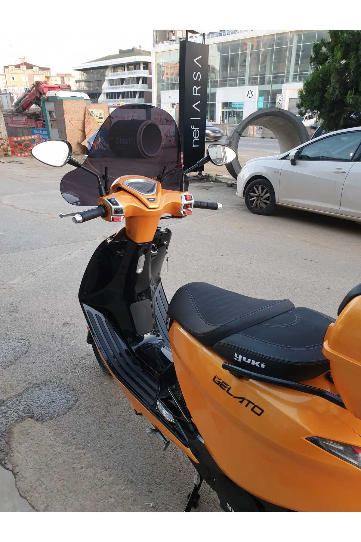 Yuki Gelato 150  Siperlik Ön Cam 2023-2025 Model 43cm Siyah Renkli 4mm APARATSIZDIR