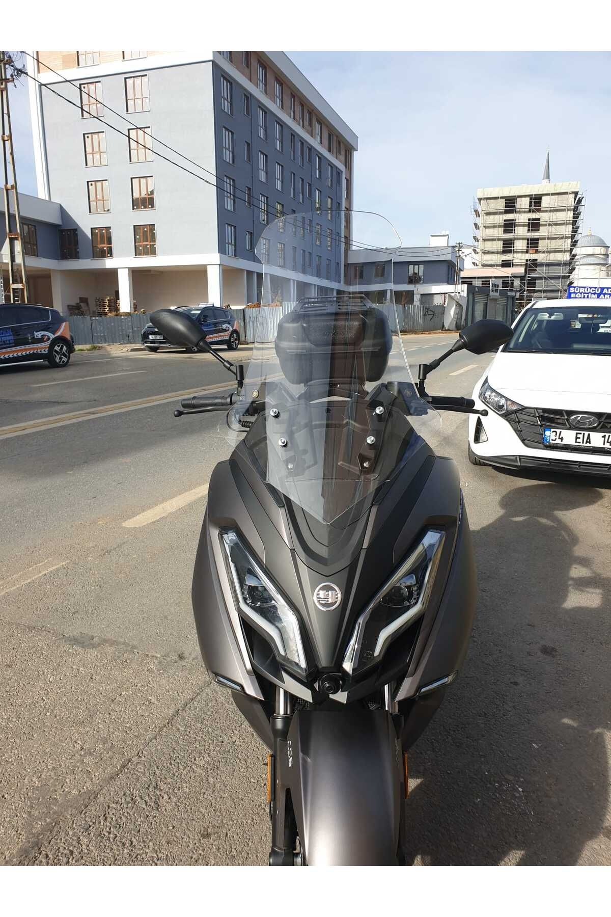 Yuki Explorer 250 Siperlik Ön Cam 2021-2025 Model 72cm Şeffaf Renkli 4mm UZUN CAM