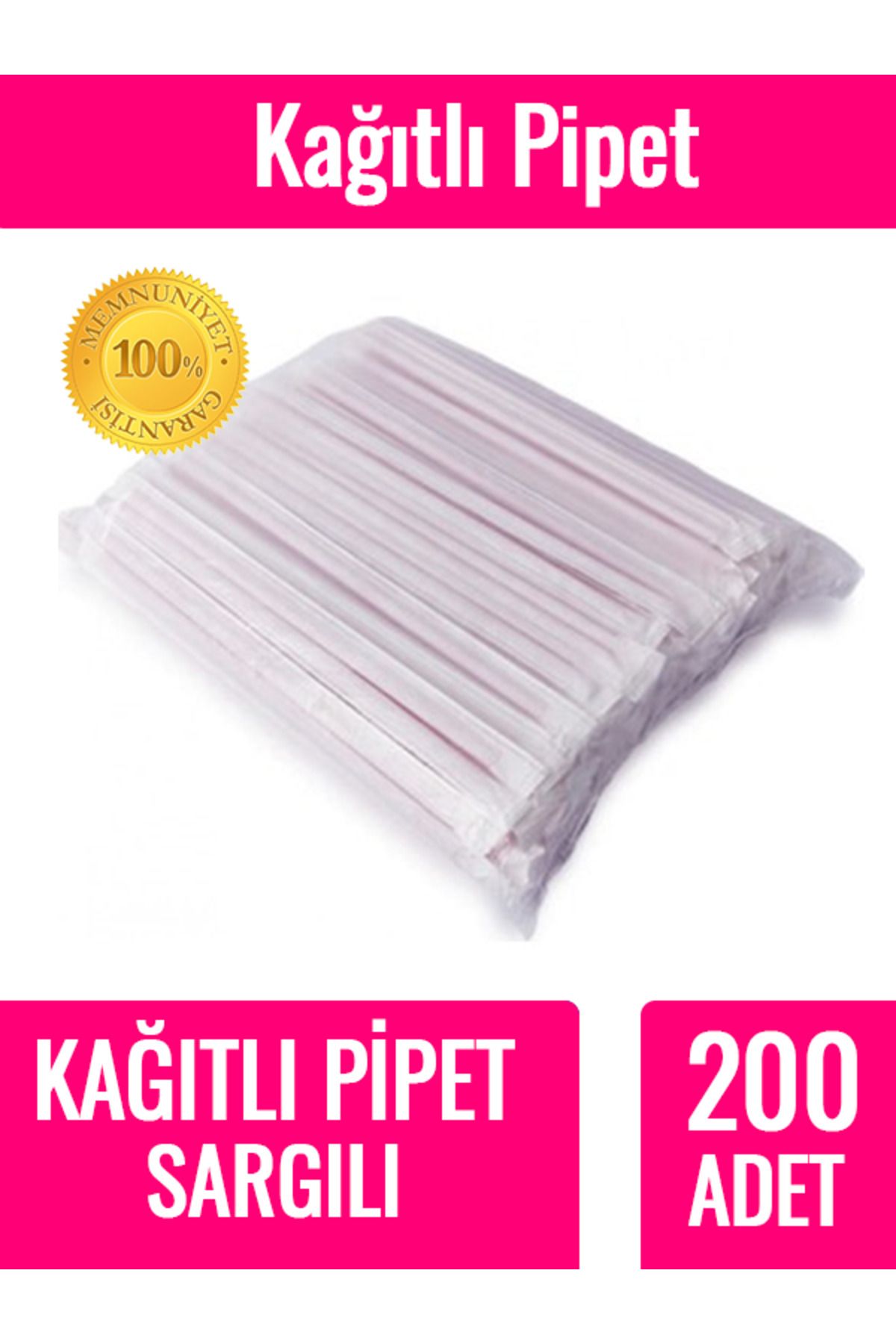 Fotografyabaskı Kağıtlı Pipet 200'lü