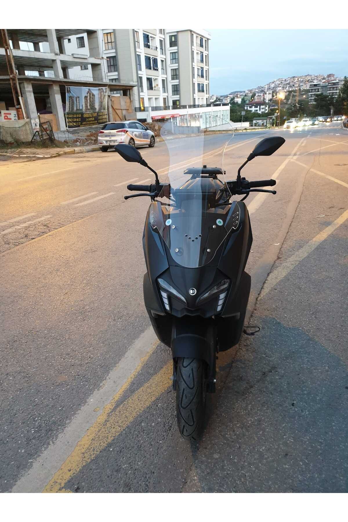Yuki Vampire 125 Siperlik 125 Siperlik Ön Cam 2023-2025 Model 72cm Şeffaf Renkli 4mm UZUN CAM