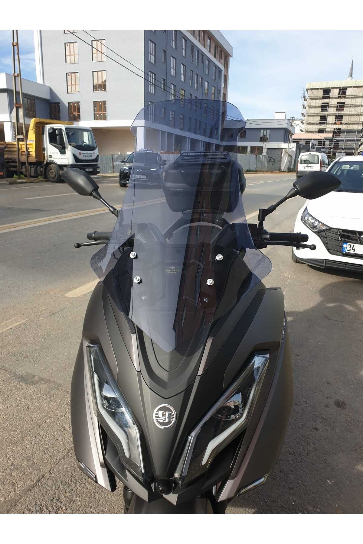 Yuki Explorer 250 Siperlik Ön Cam 2021-2025 Model 72cm Füme Renkli 4mm UZUN CAM