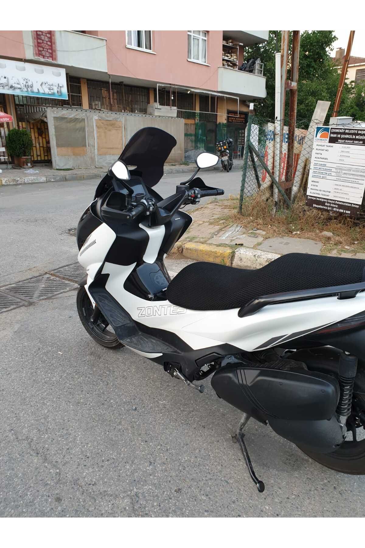 Zontes 350 E Siperlik Ön Cam 2022-2023 Model 70cm Siyah Renkli 4mm