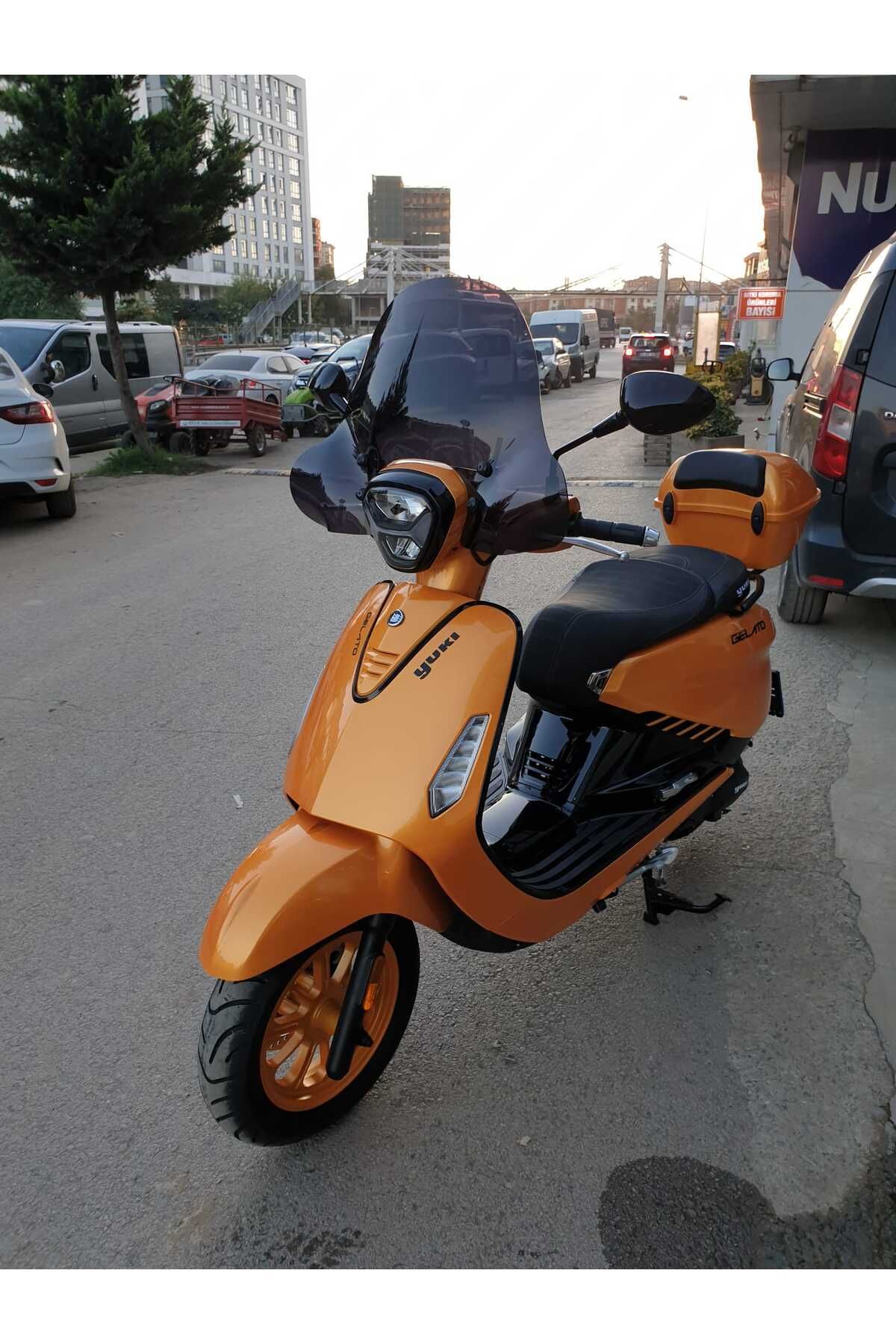 Yuki Gelato 150  Siperlik Ön Cam 2023-2025 Model 43cm Siyah Renkli 4mm APARATSIZDIR