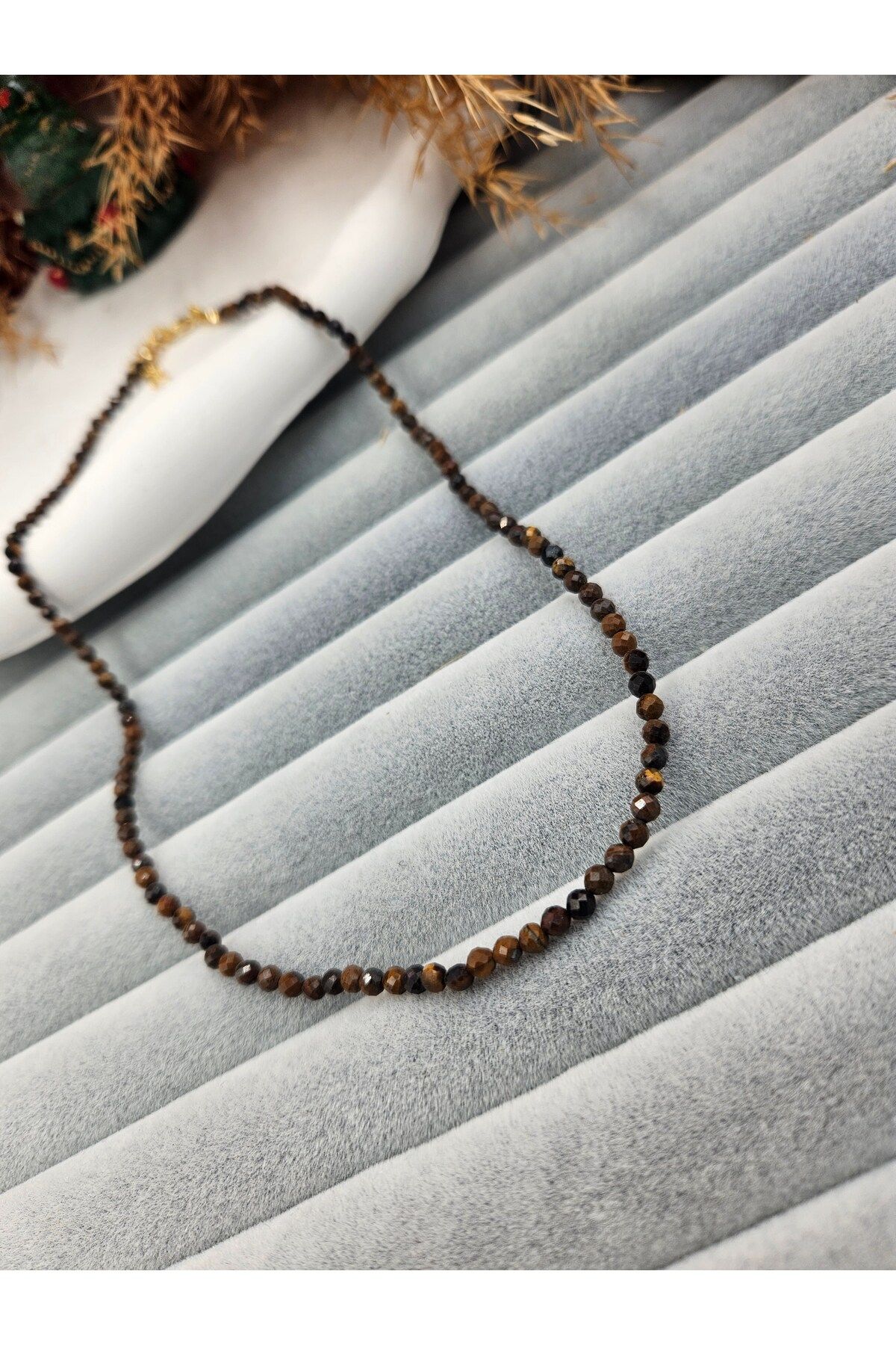 AURA-Natural Stone Necklace - Turtle Eye Stone Detailed 1