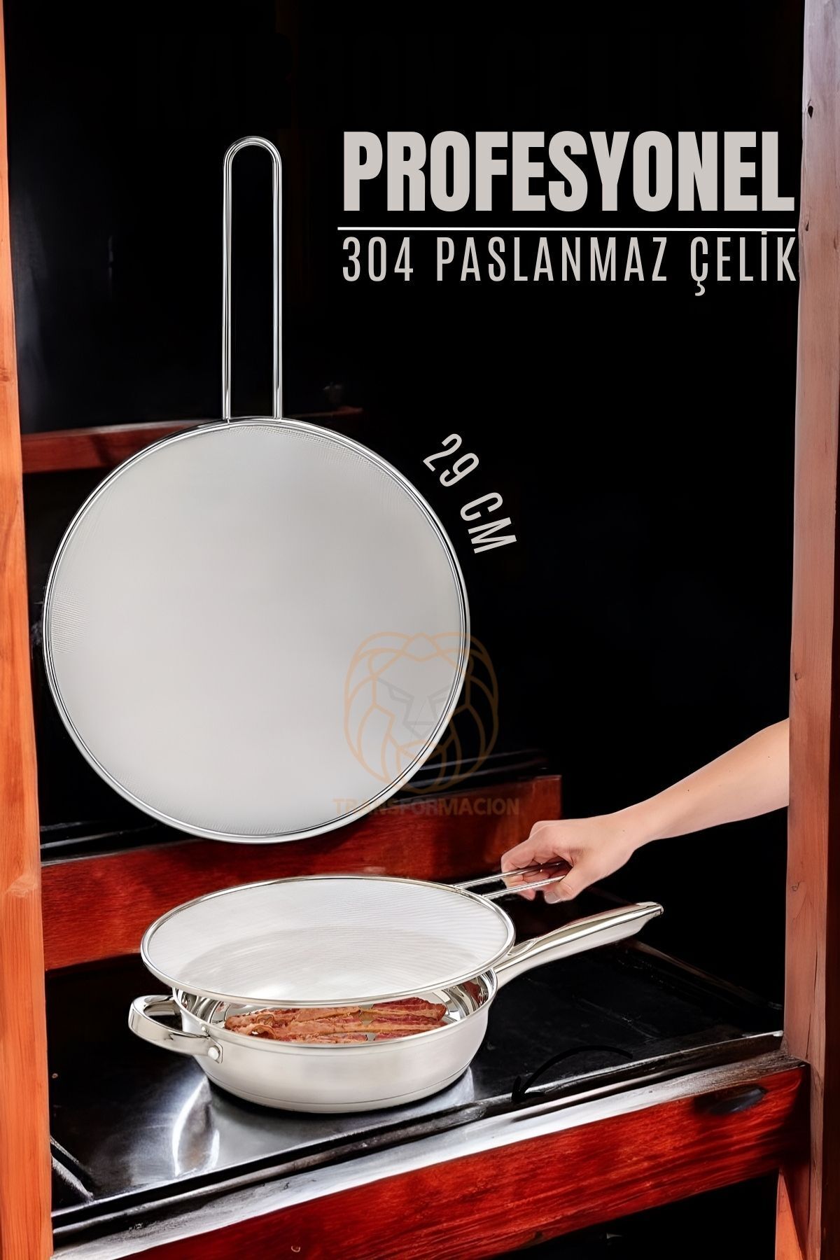 Transformacion-29cm 304 Stainless Steel - Mink Design Frying Not Spattering Oil 721077 1