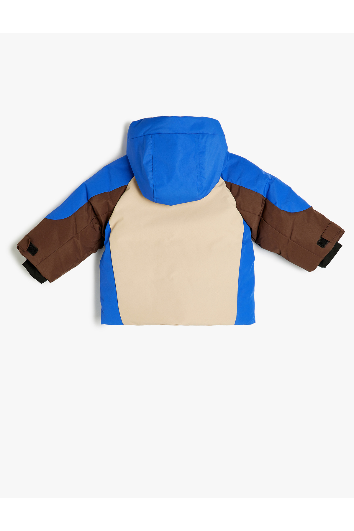 Koton Kapşonlu Fermuarlı Uzun Kollu Cep Detaylı Renk Bloklu Mont&nbsp; fotoğrafı 2 (önizleme)