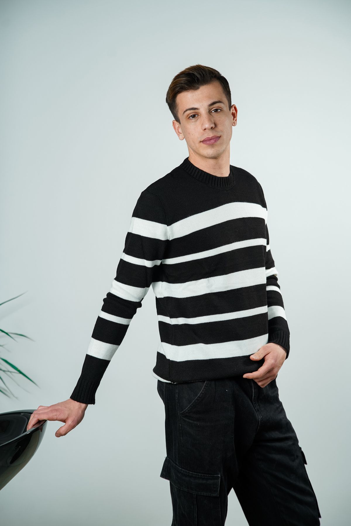 MODA ARPOL-Knitted Crew Neck Men's Knitwear 2