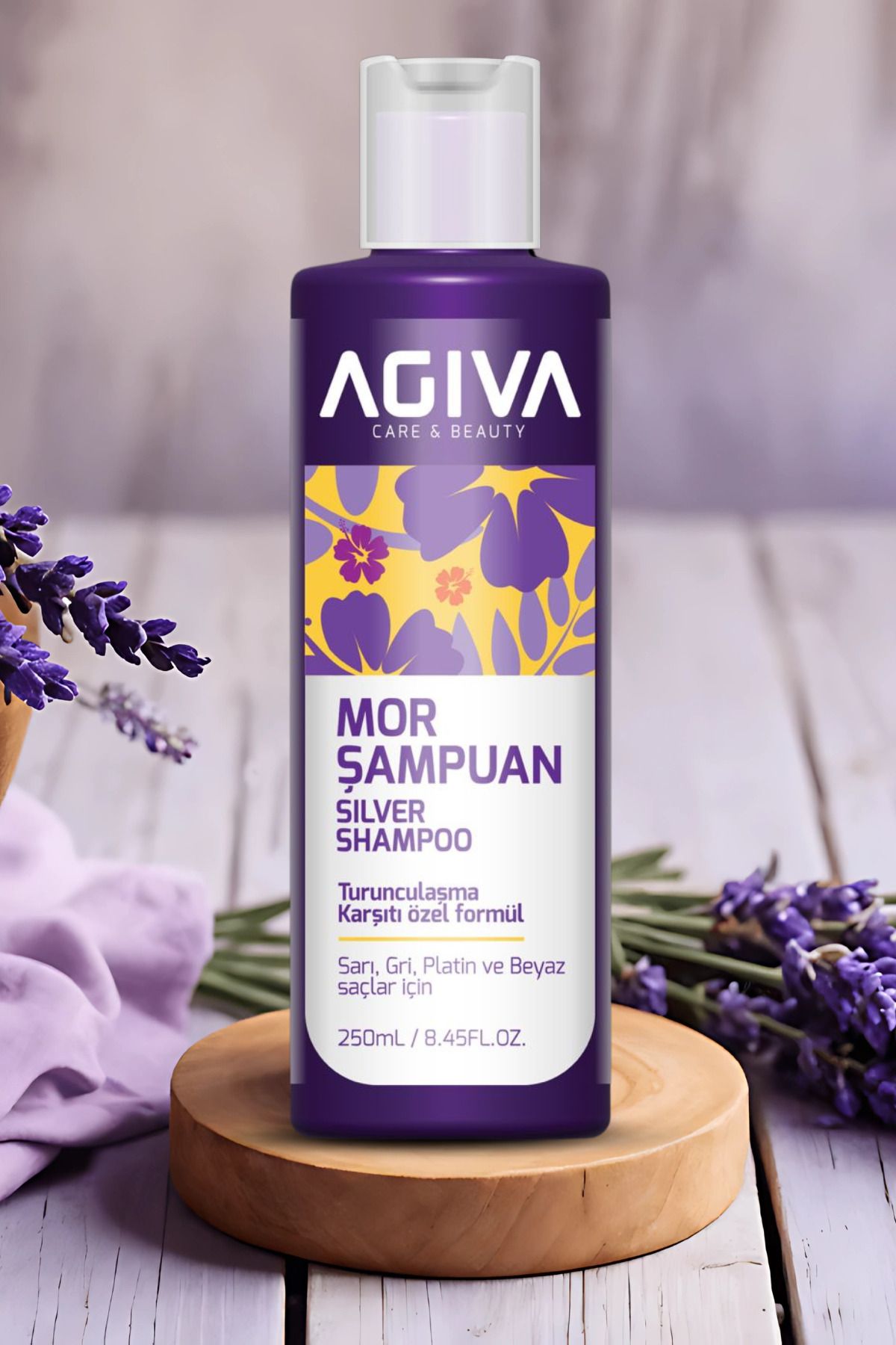 Agiva-Platinum Embossed Silver Shampoo - Purple, Yellow, Gray, White 250ml 6