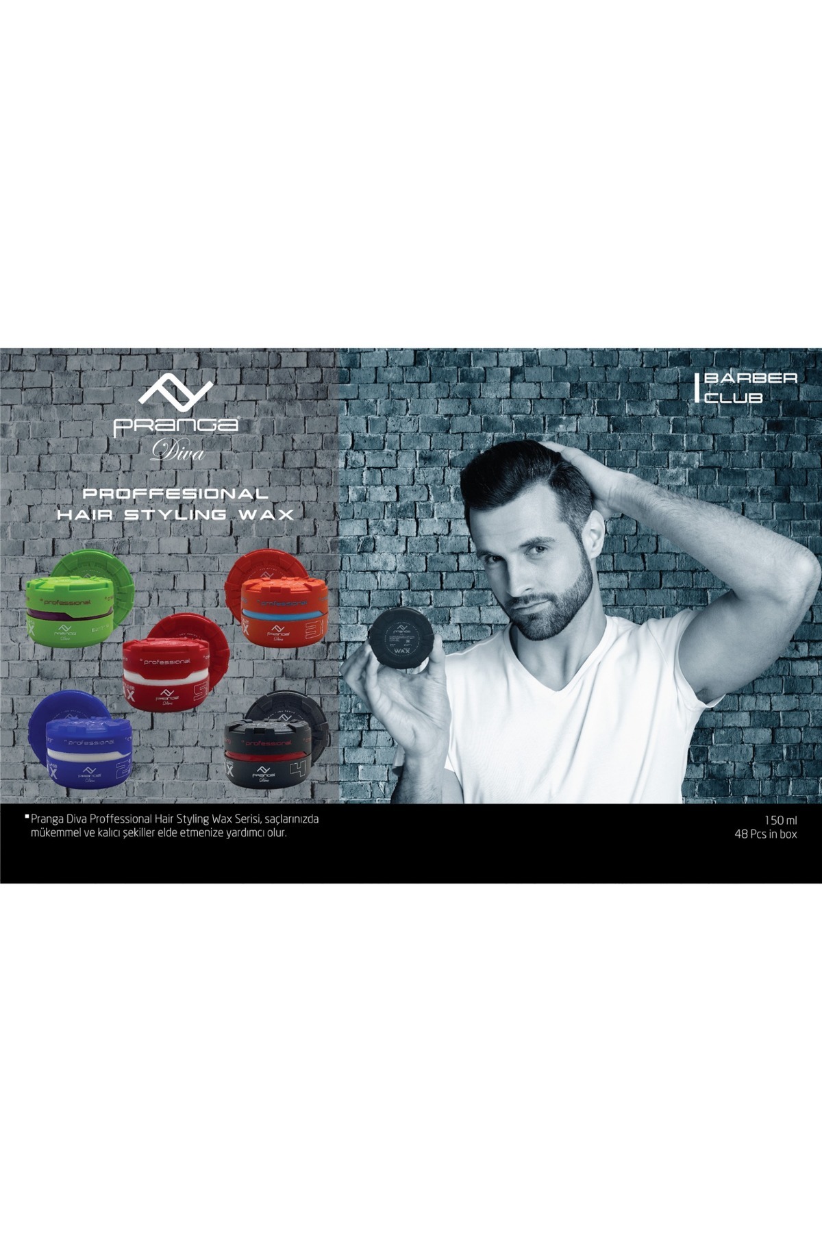 BLACK 04 AQUA SERİES HAİR WAX 150 ml. — PRANGA864 — تصویر 5 از 5