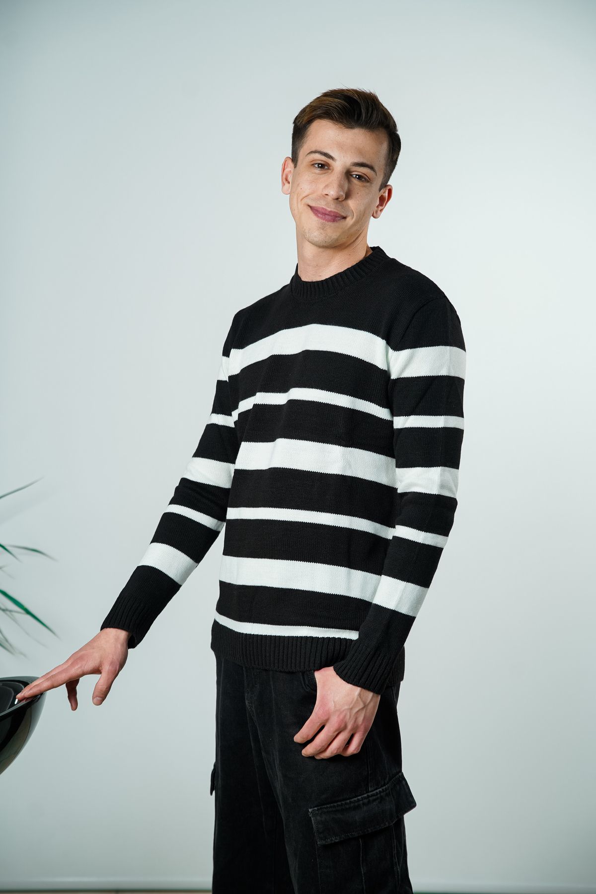 MODA ARPOL-Knitted Crew Neck Men's Knitwear 3