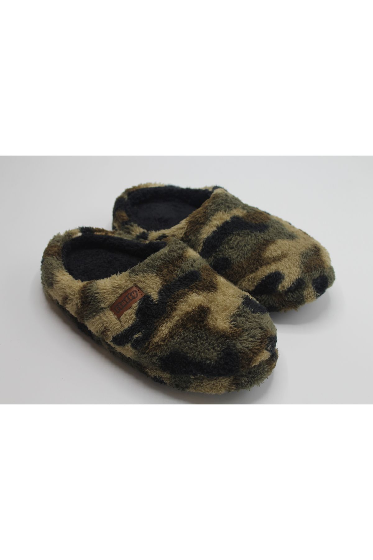fluffy-Fleece Plaid/Camouflage Printed, Plush Inside, Thick and Non-Slip Sole Men's Home Slippers 4