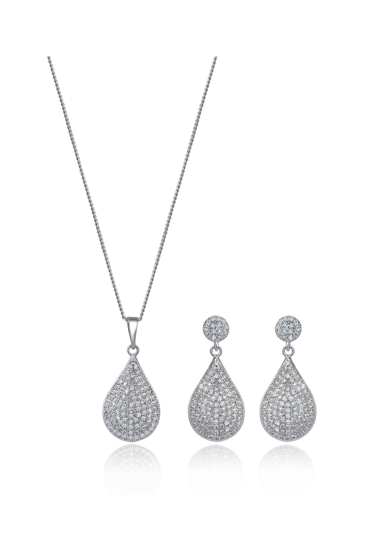 Tophills Jewels DAMLA PAVE ALTIN SET | ALTIN KOLYE KÜPE SET