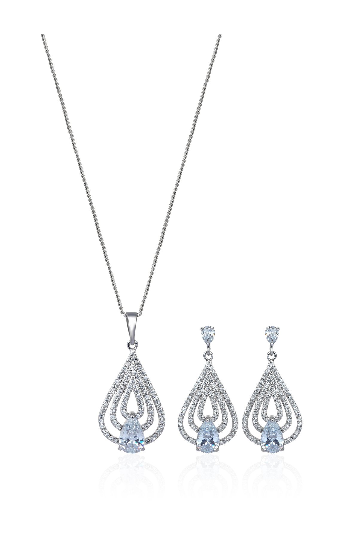 Tophills Jewels 5 Karat Damla Pırlanta Hibrit Altın Set