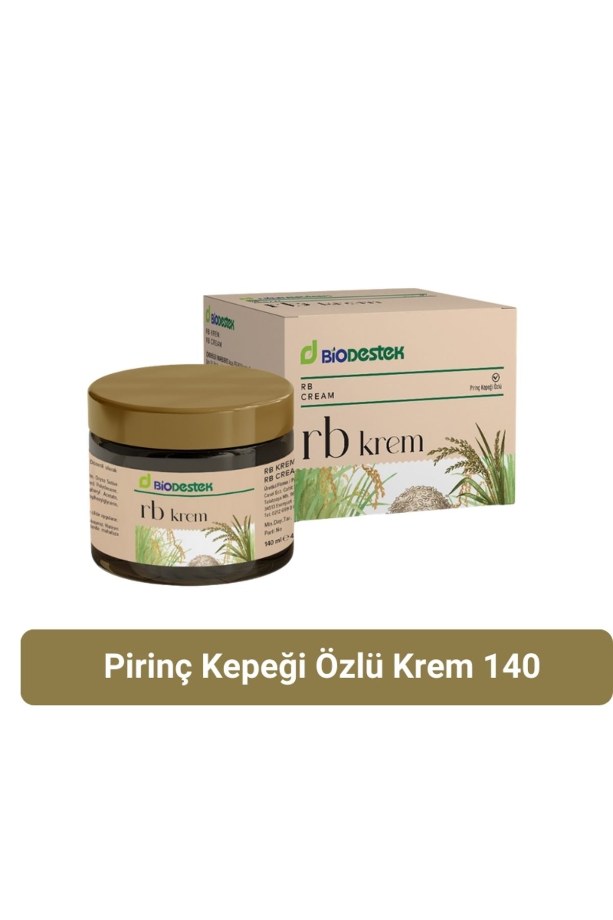 Biodestek Destek Pirinç Kepeği Özlü Krem | 140 gr