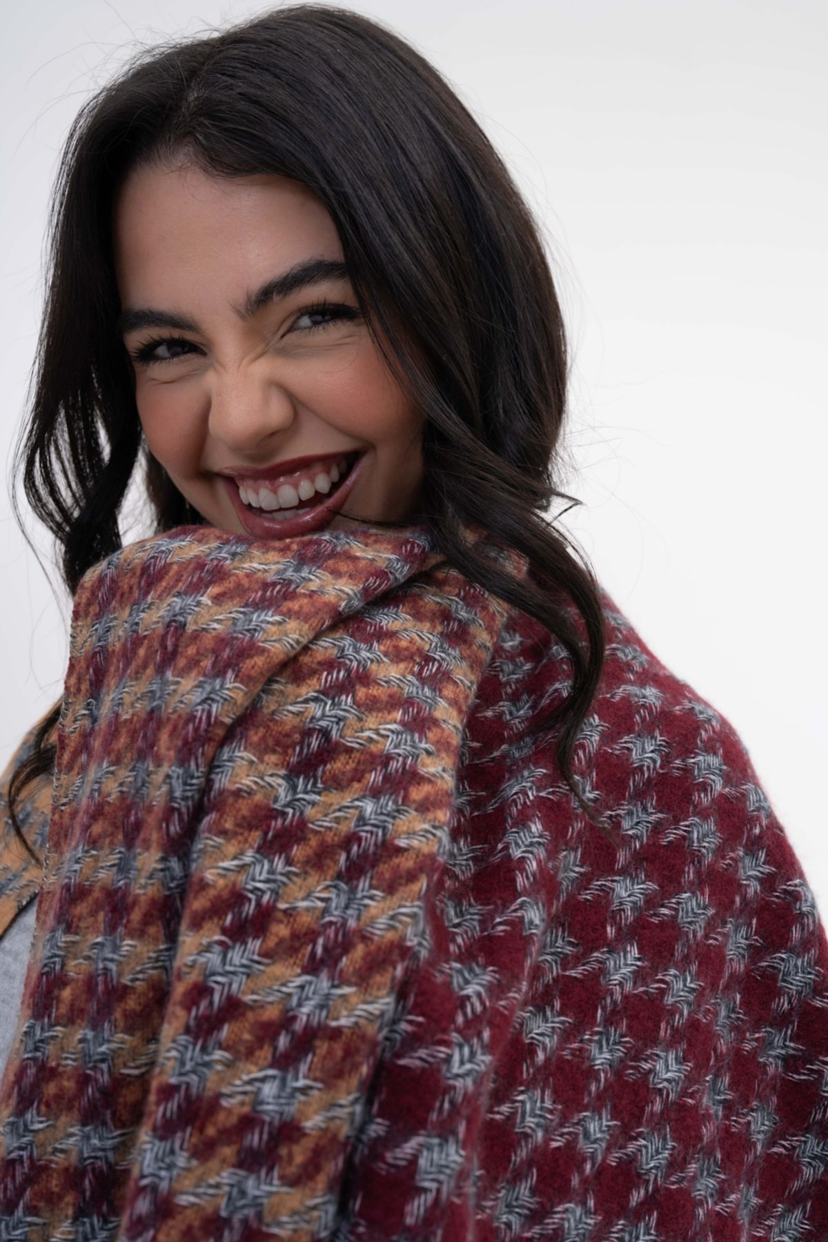 SOFT AKSESUAR-Roy Gradient Pattern Wool Blended Scarf 5