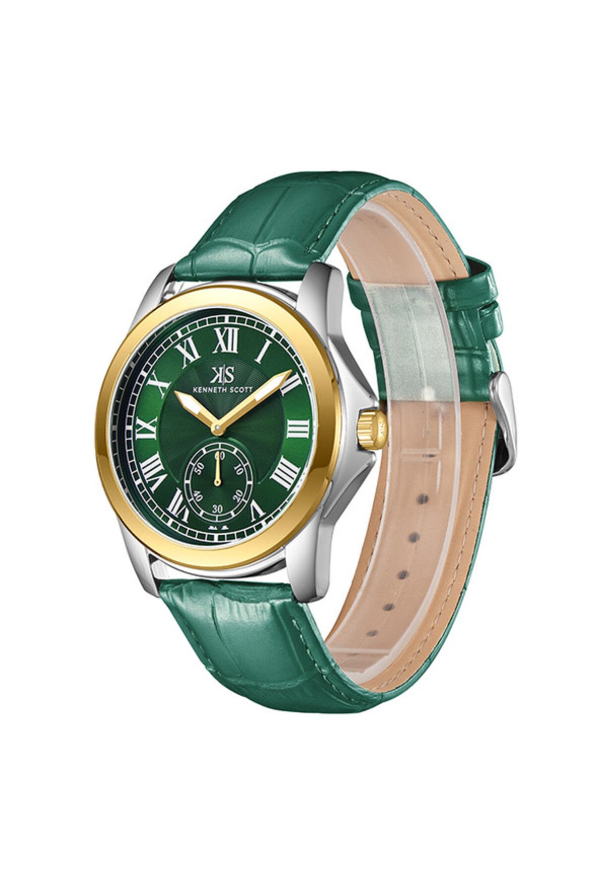 Kenneth Scott-Men's Analog Green Dial Watch - K24018-TLHH 2