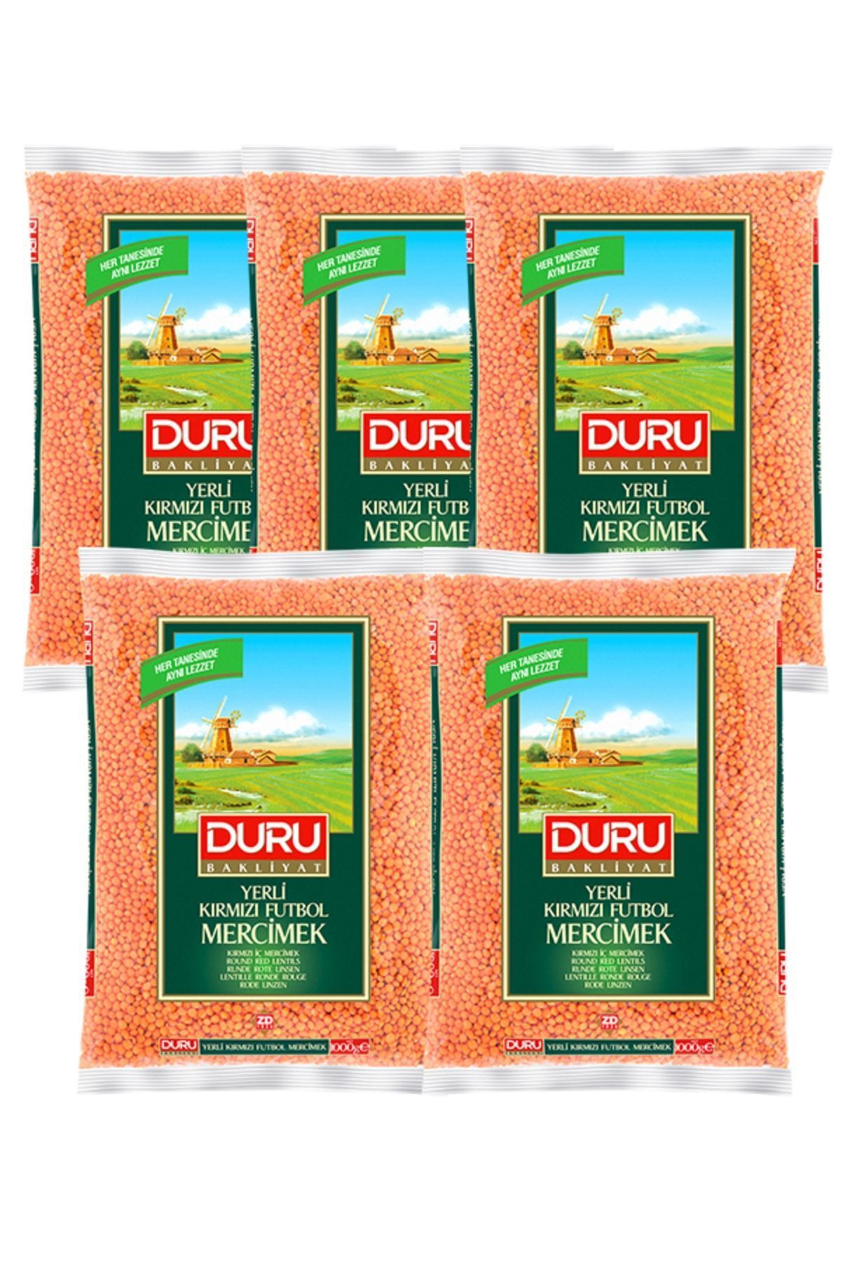 Duru Mercimek Futbol 1 Kg 5 Adet