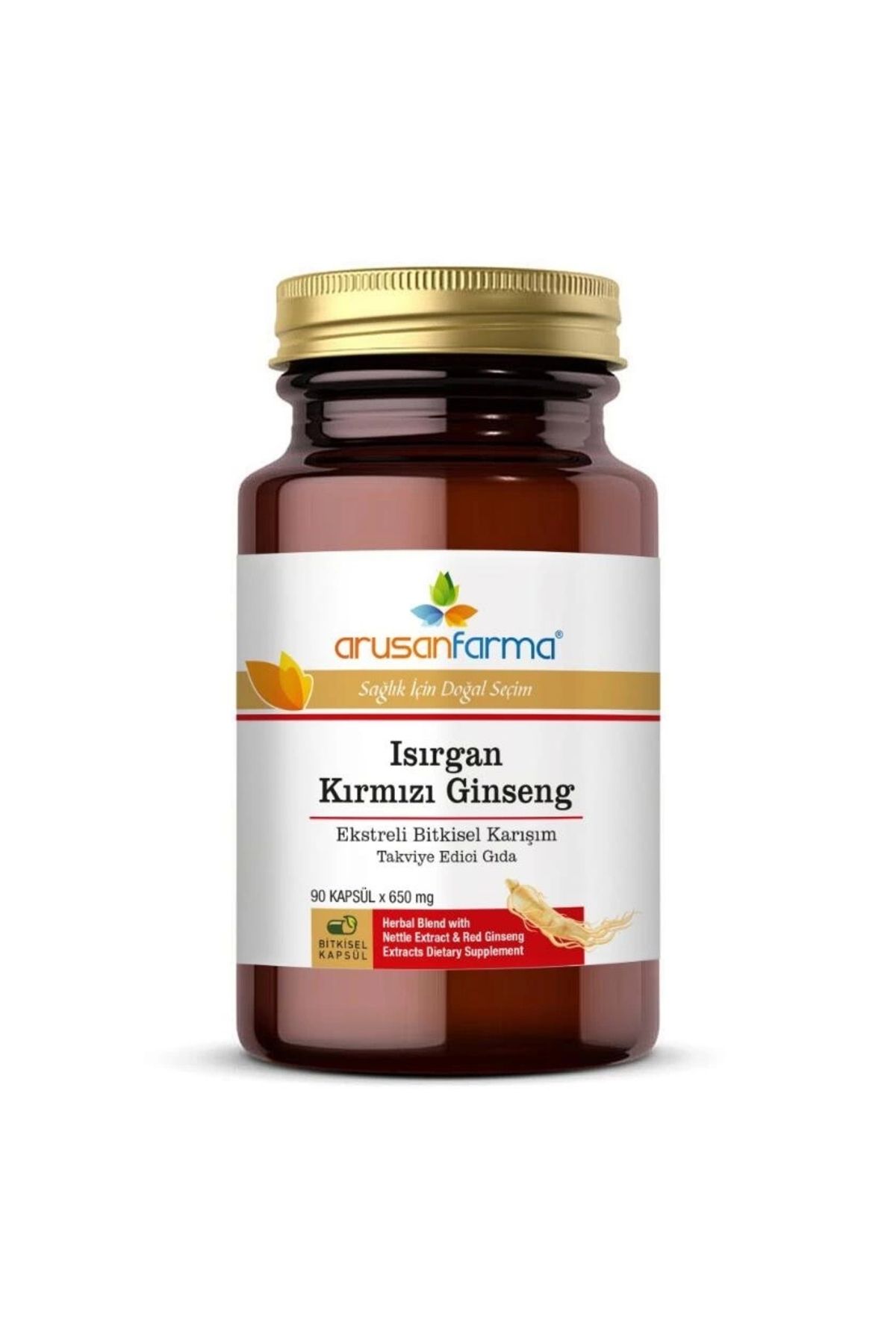 Arusan Farma Melikar Kapsül Isırgan & K.Ginseng Ekstreli Bitkisel Karşım 90 Kapsül