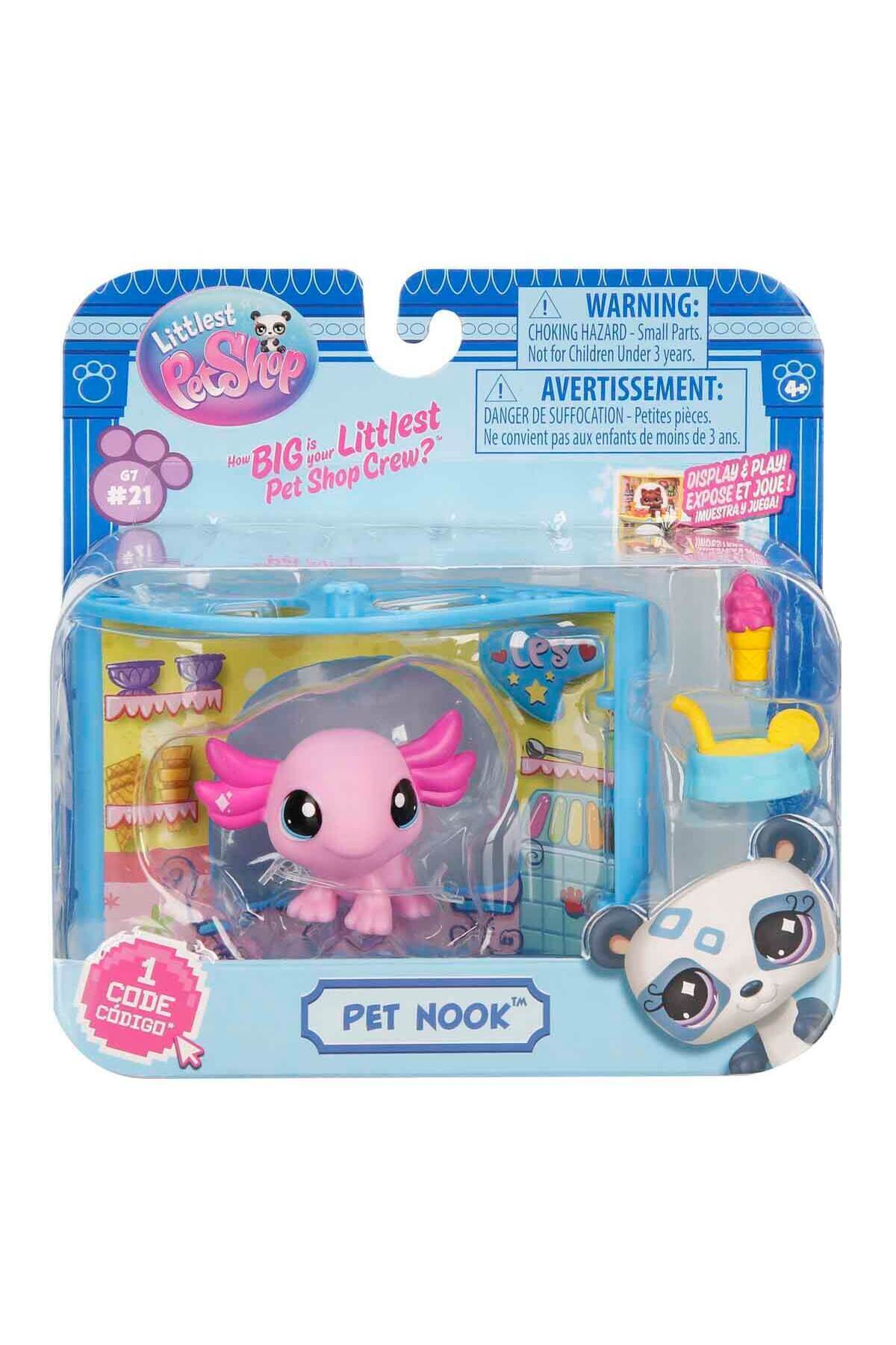 Littlest Pet Shop-Lps Minis Littlest Pet Shop Minis Aksolotl Ice Cream Hall Figure Play Set 5