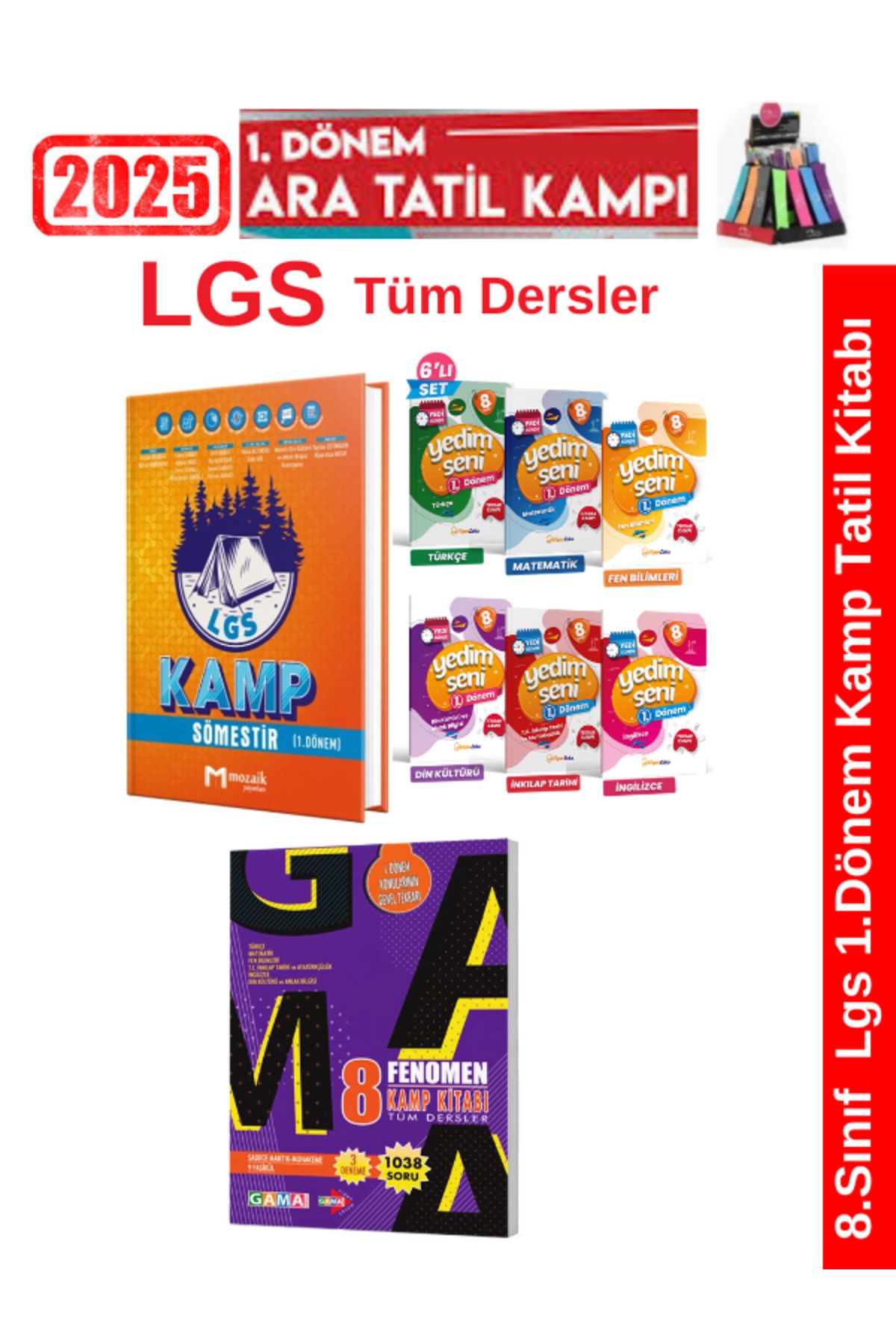 Marsis Yayınları Mozaik8.Sınıf Lgs 1.Dönem Kamp Soru+Hiper Yedim Seni 1.Dönem Soru+Fenomen 1.Dönem Kamp Soru