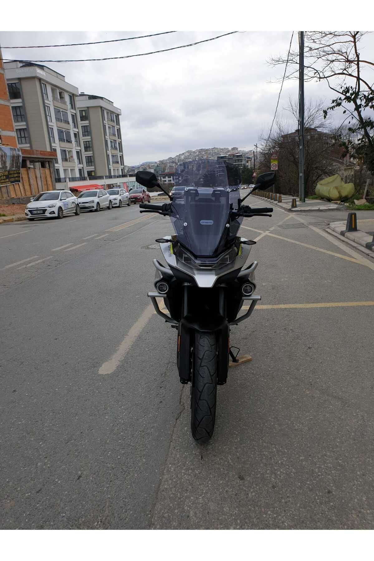 CF MOTO 800 MT Siperlik Ön Cam 2022-2025 Model 57cm Füme Renkli 4mm UZUN CAM
