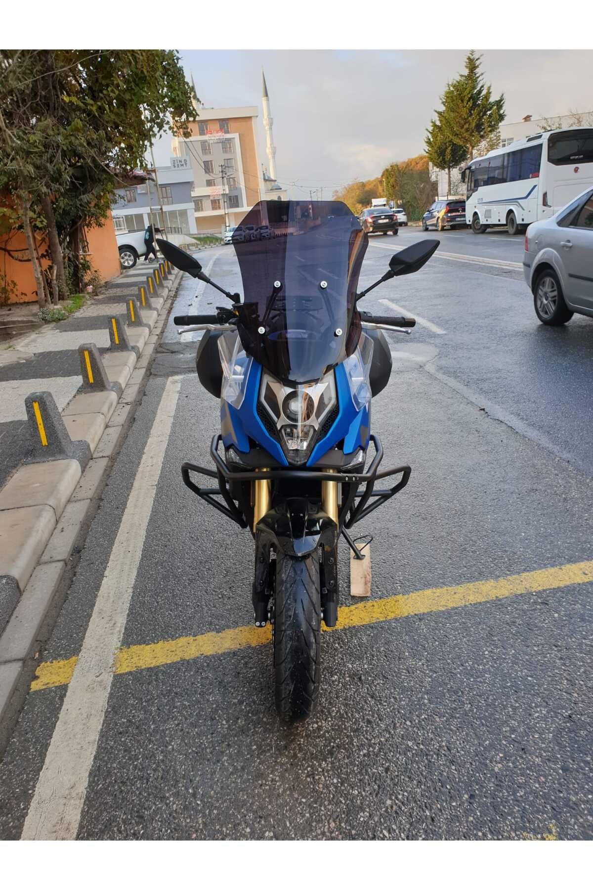 CF MOTO 650 MT Siperlik Ön Cam 2025 Model 56cm siyah Renkli 4mm UZUN CAM