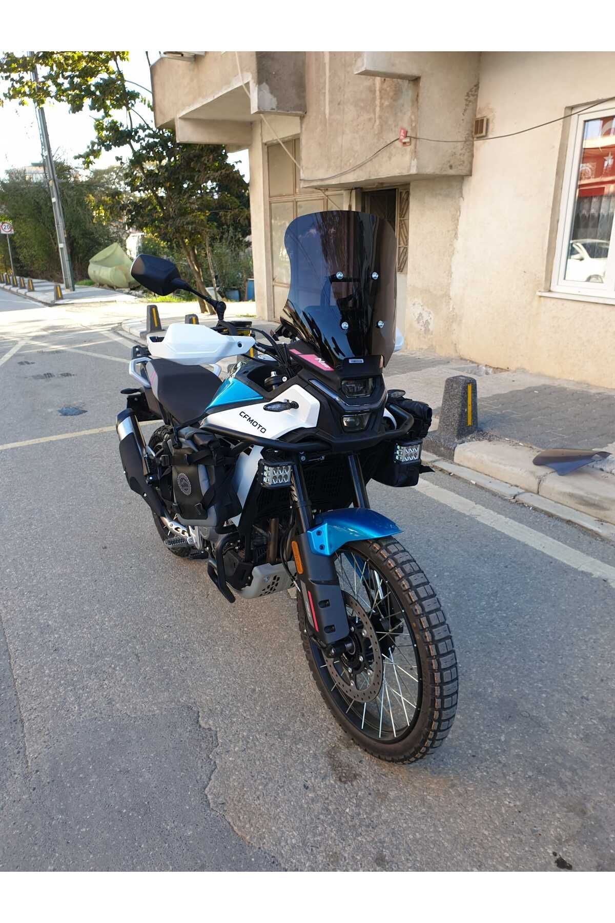 CF MOTO 450 MT Siperlik Ön Cam 2025 Model 55cm siyah Renkli 4mm UZUN CAM