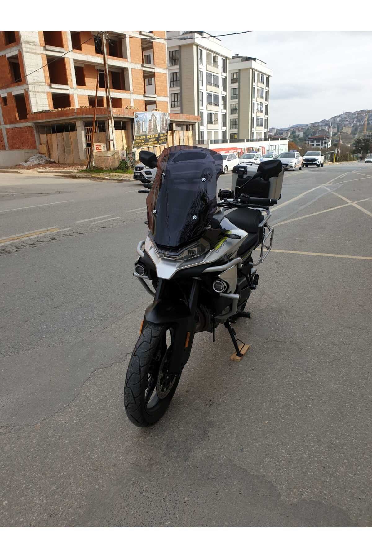 CF MOTO 800 MT Siperlik Ön Cam 2022-2025 Model 57cm siyah Renkli 4mm UZUN CAM