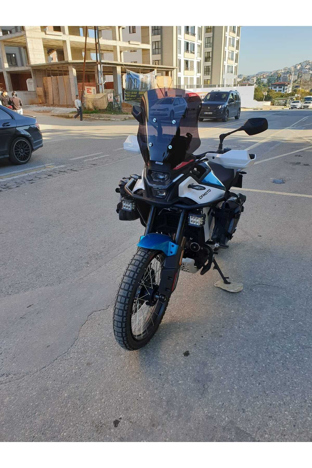 CF MOTO 450 MT Siperlik Ön Cam 2025 Model 55cm siyah Renkli 4mm UZUN CAM