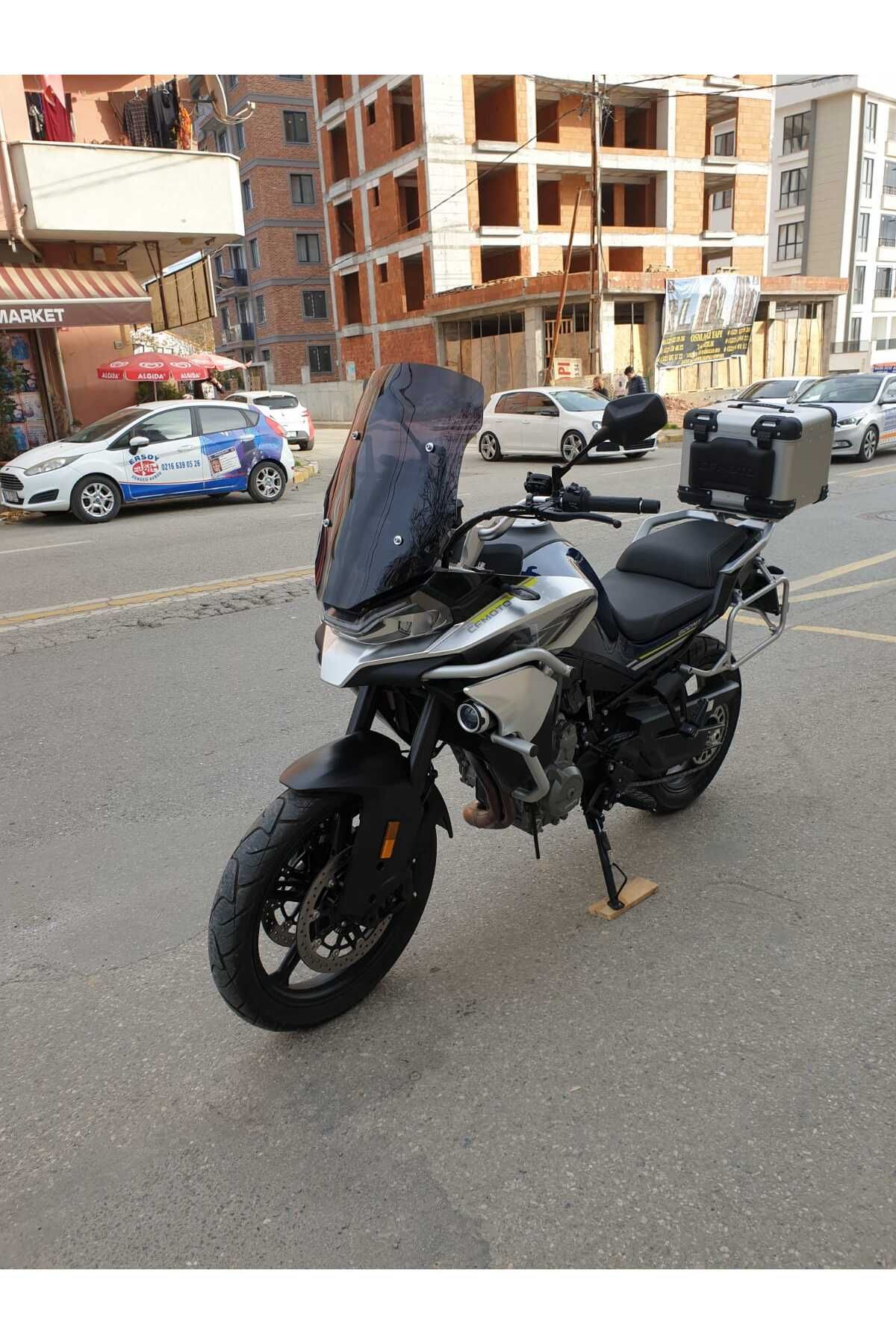 CF MOTO 800 MT Siperlik Ön Cam 2022-2025 Model 57cm siyah Renkli 4mm UZUN CAM