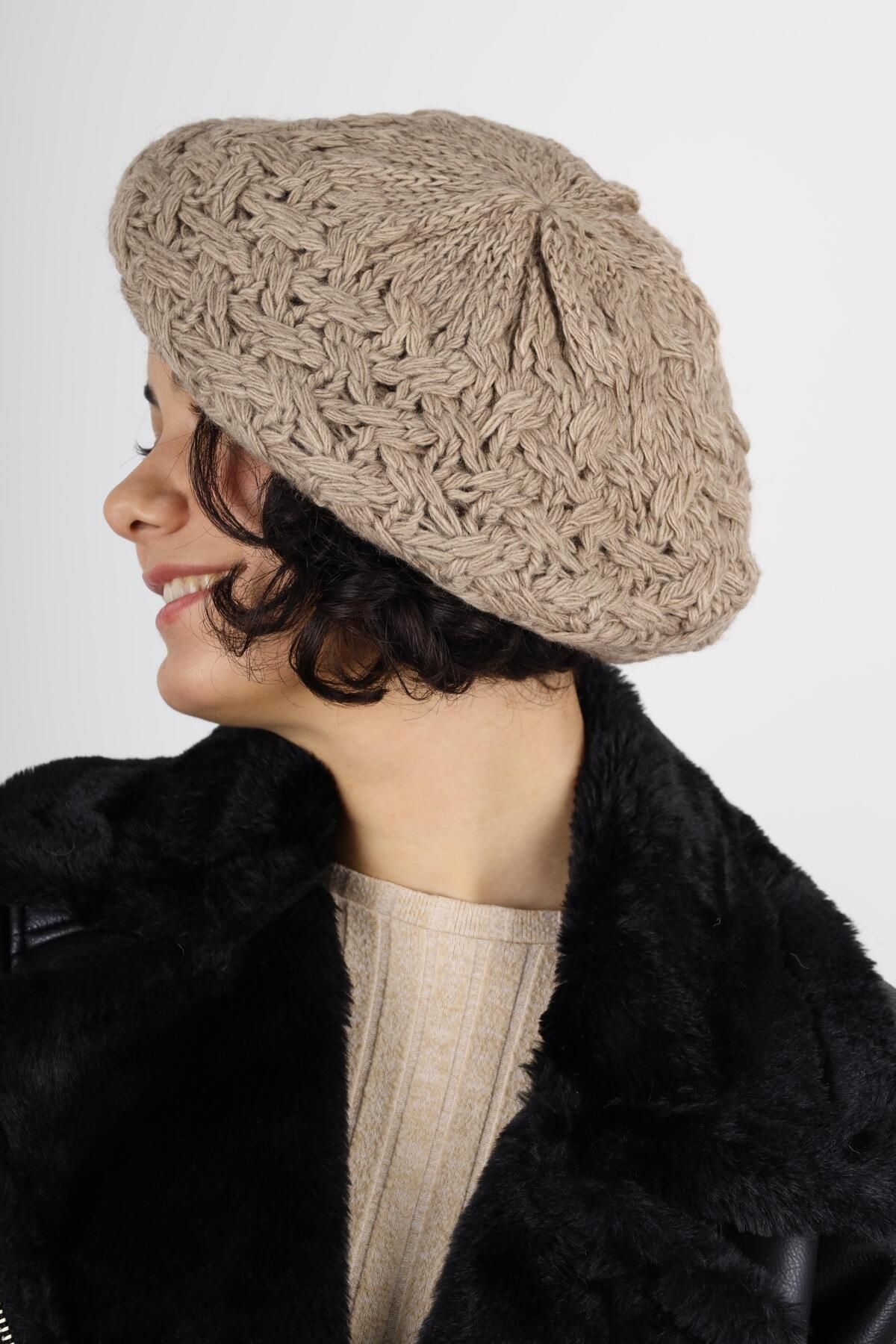 MinaCarin-Winter Double Layer Painter Mink Knitted Wool 3