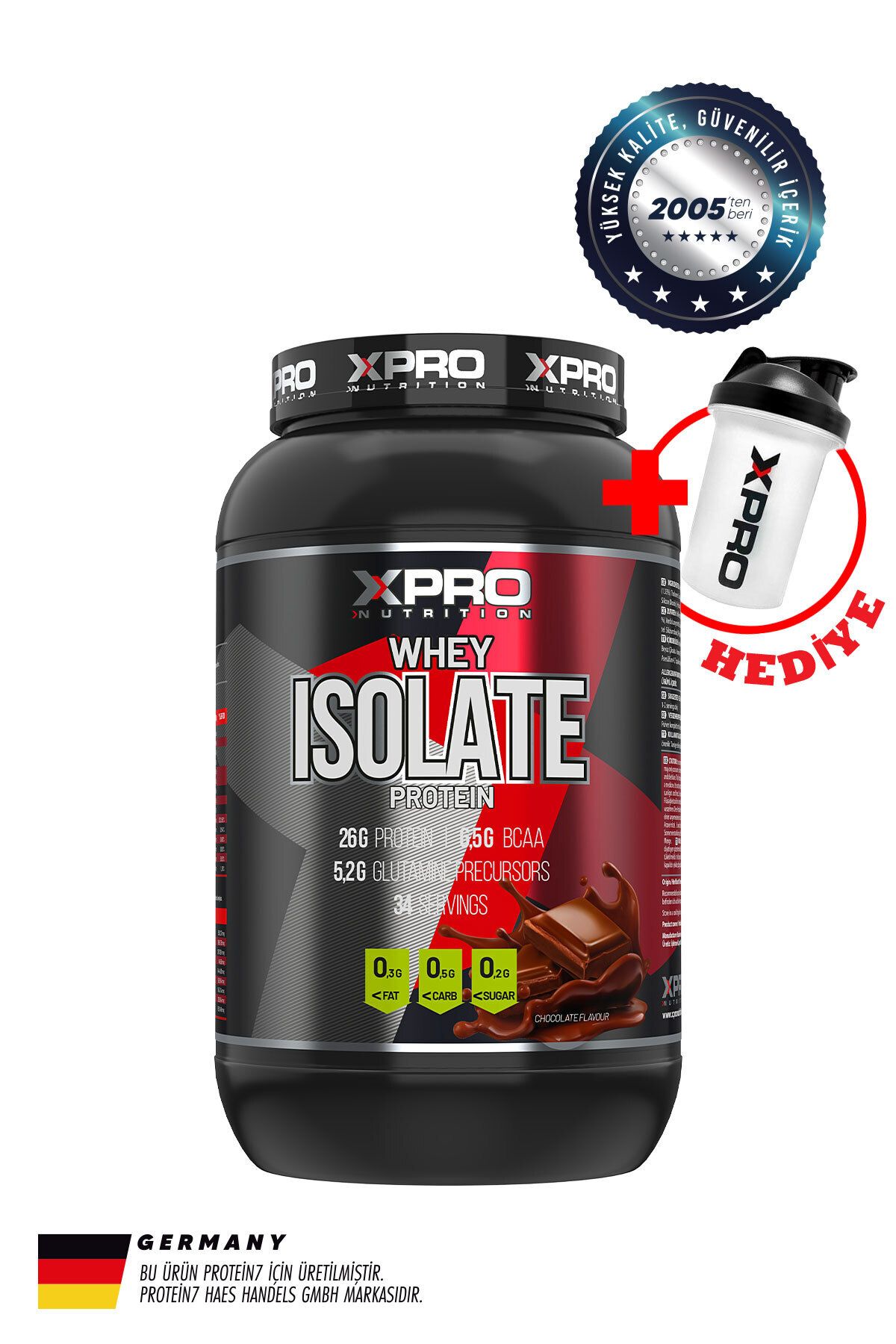 Xpro Nutrition Xpro Whey Isolate Protein Tozu 1020gr - Çikolata Aromalı