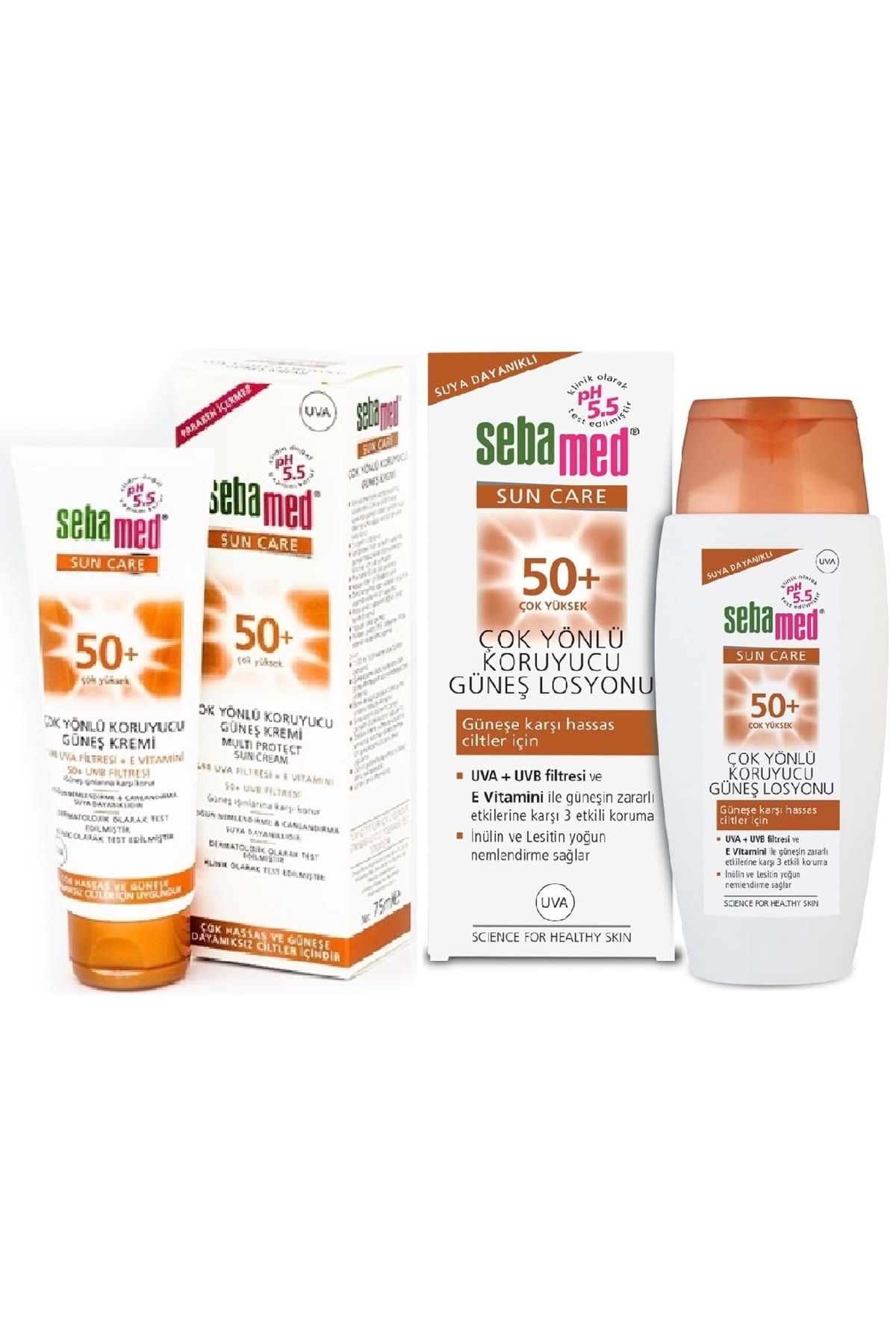 Sebamed Sun Care Çok Yönlü Koruyucu Güneş Kremi Avantaj Pk (75ML SPF 50+ Faktör + 150ML 50+ Faktör)