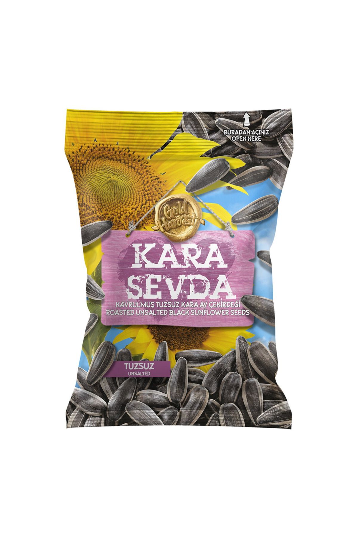 Gold Harvest Kara Sevda Tuzsuz Siyah Ayçekirdeği 225G 7 ADET