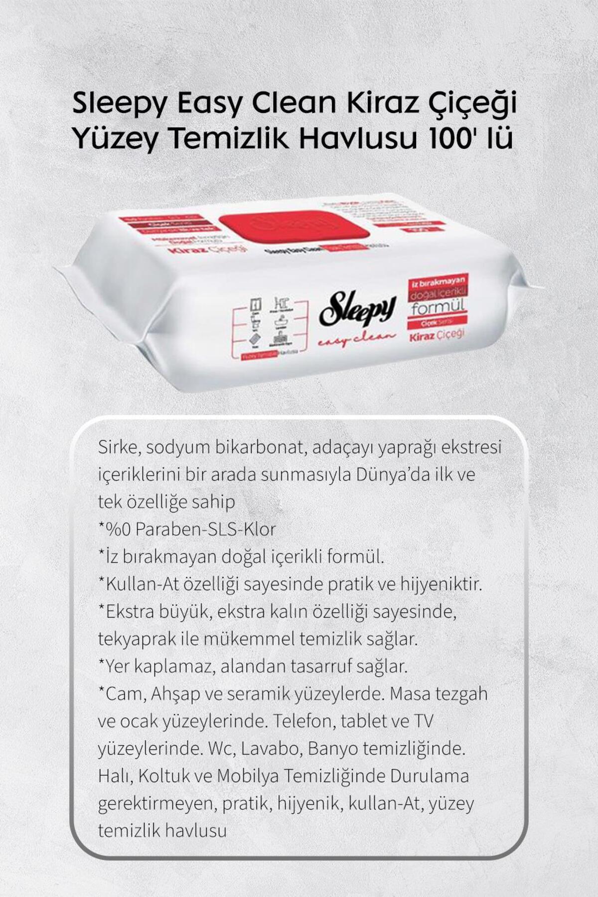 Sleepy Easy Clean 30'lu Kireç ve Yağ Çözücü, Çamaşır suyu ve Orkide 100'lü ve Rosie Hediye fotoğrafı 2 (önizleme)