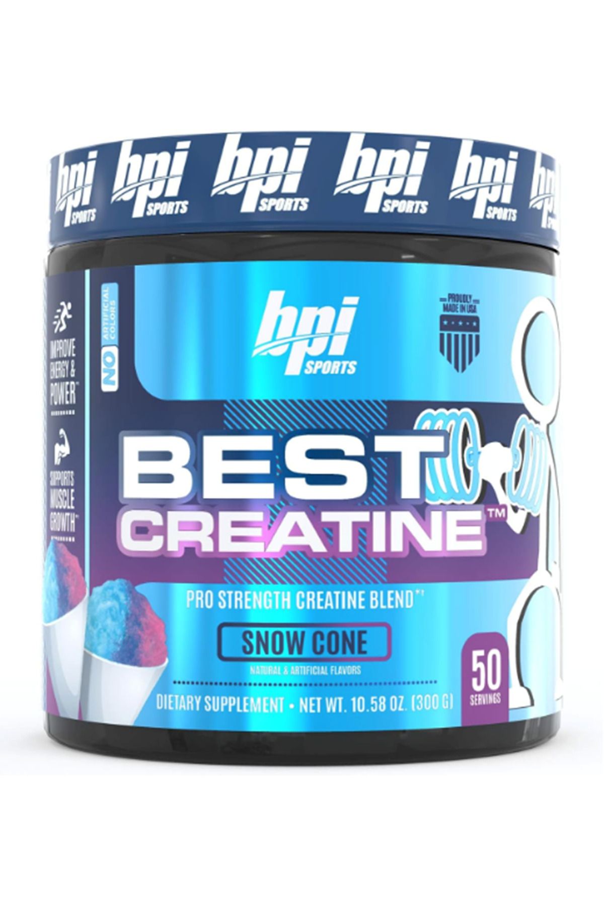 BPI SPORTS Best Creatine - Creatine Monohydrate, Himalayan Salt - Strength, Pump, Endurance, Muscle