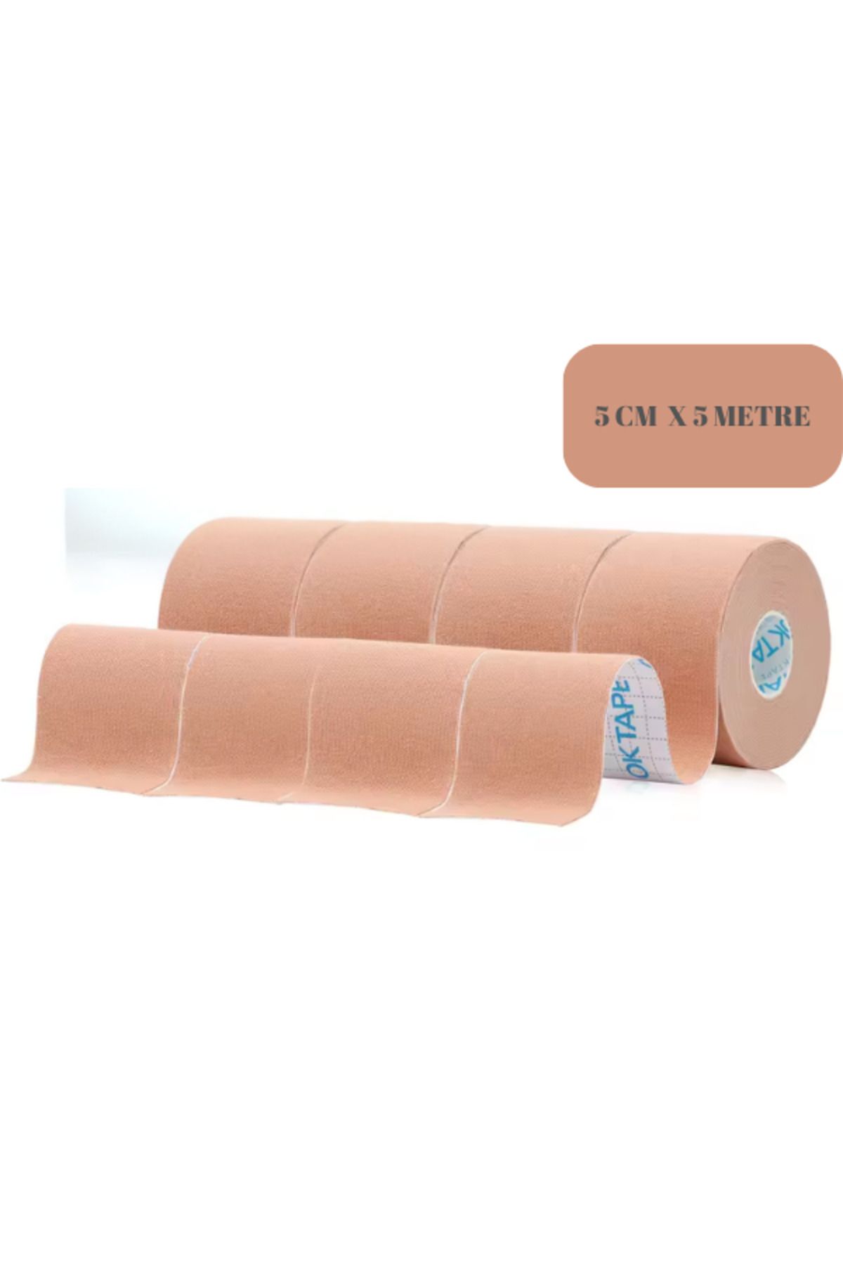 NutraBella Beauty Yüz Bölgesi İçin Cotton Kinesio Tape Yüz Yogası Ağrı Sporcu Kinezyo Bandı Ten 5cmx5metre