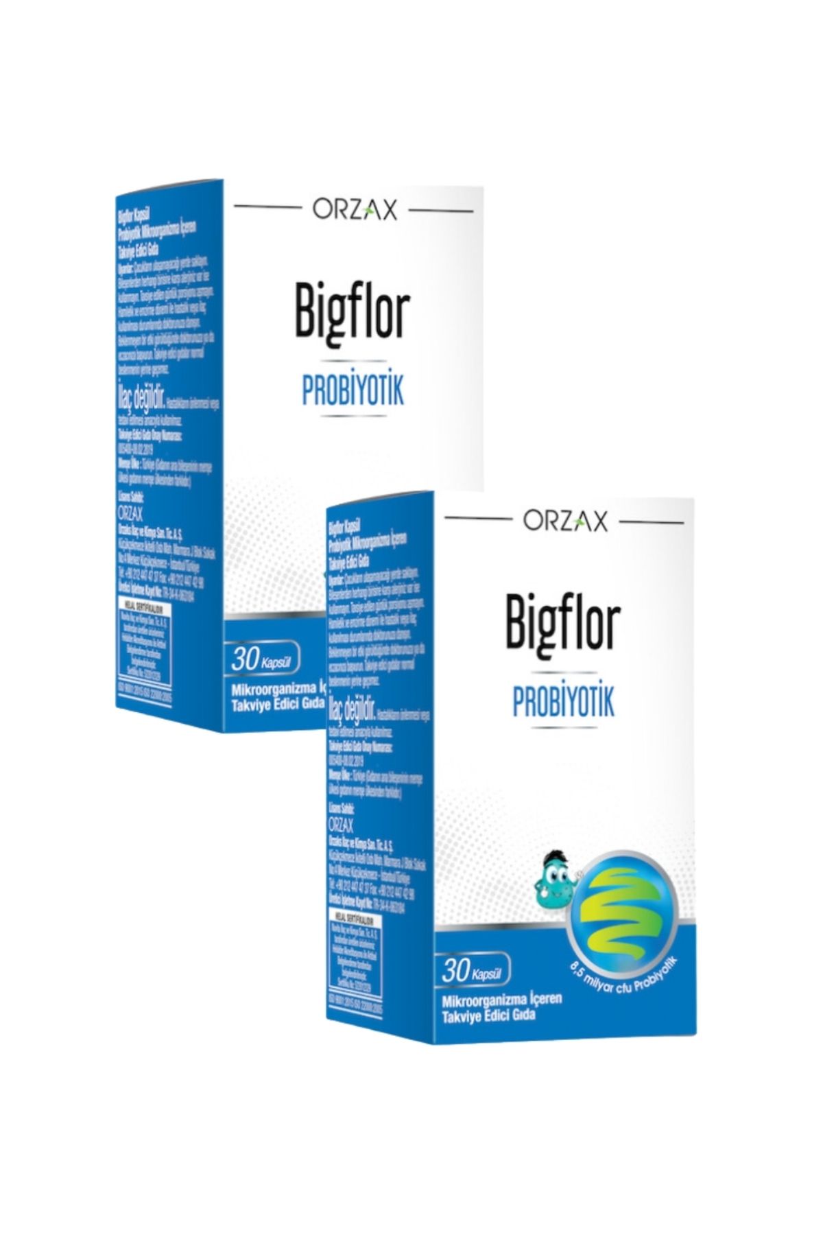 Orzax Bigflor Probiyotik 30 Kapsül x 2 Adet