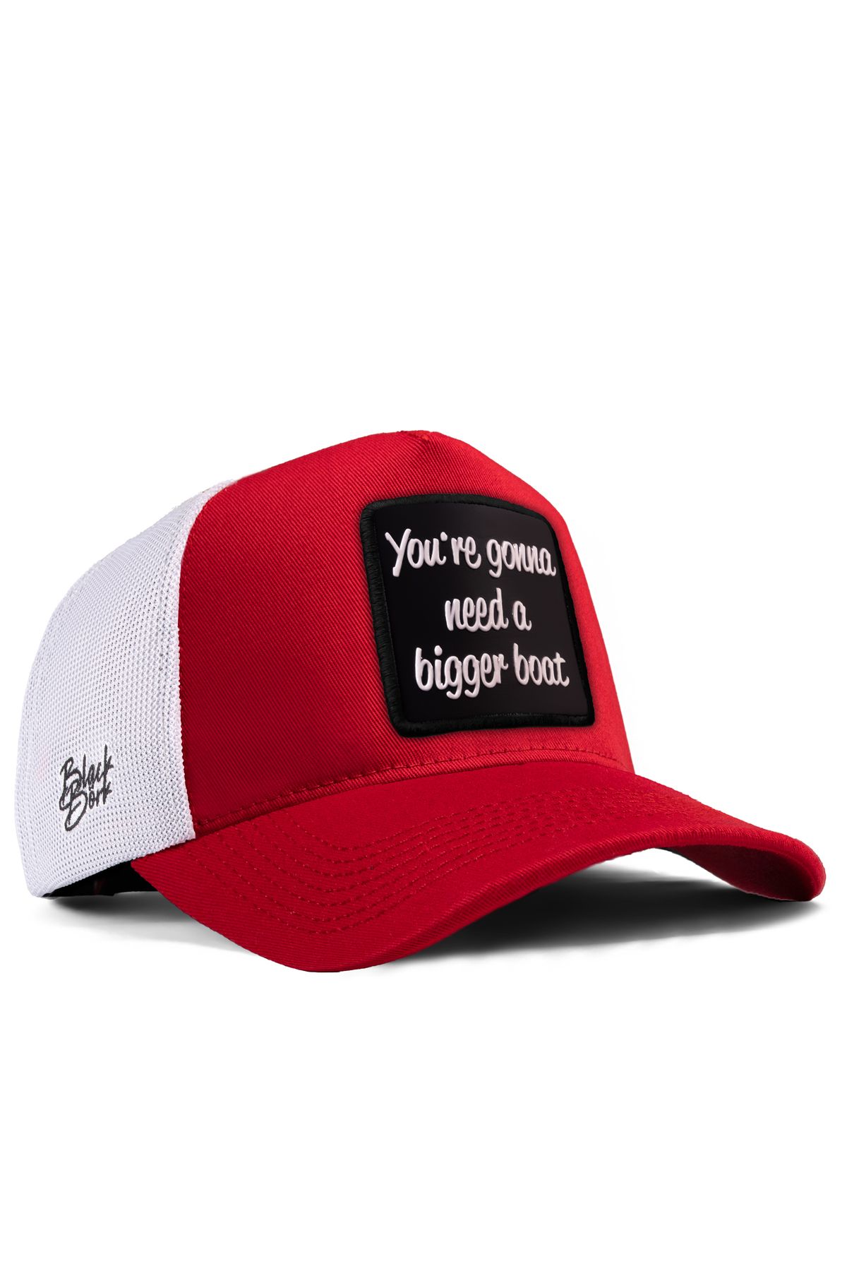 BlackBörk V1 Trucker You're - Gonna - Unisex Red - کلاه مشبک سفید (کلاه) با لوگو کد 1ss