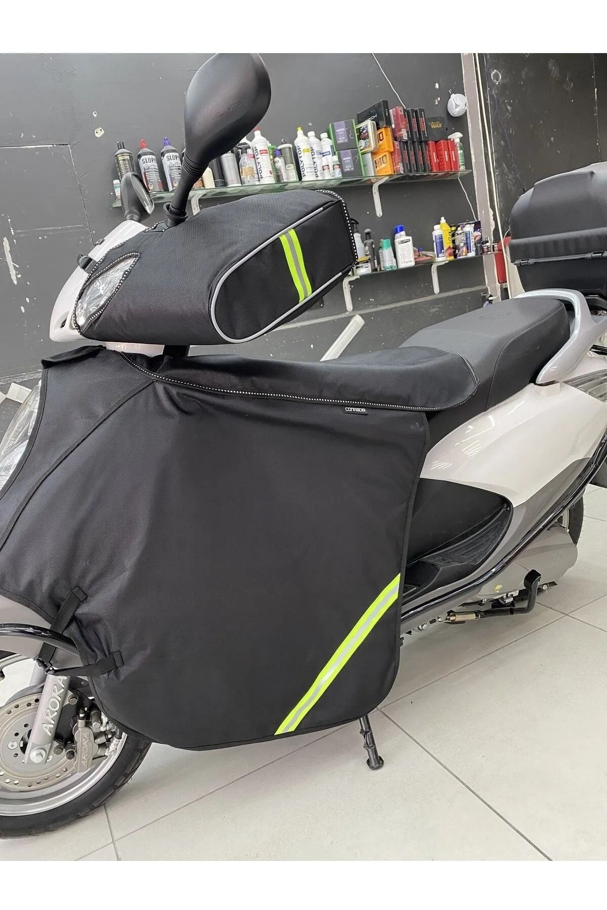 Ksburda Scooter için Kışlık Yağmur ve Rüzgar Geçirmez Elcik ve Diz Örtüsü Set