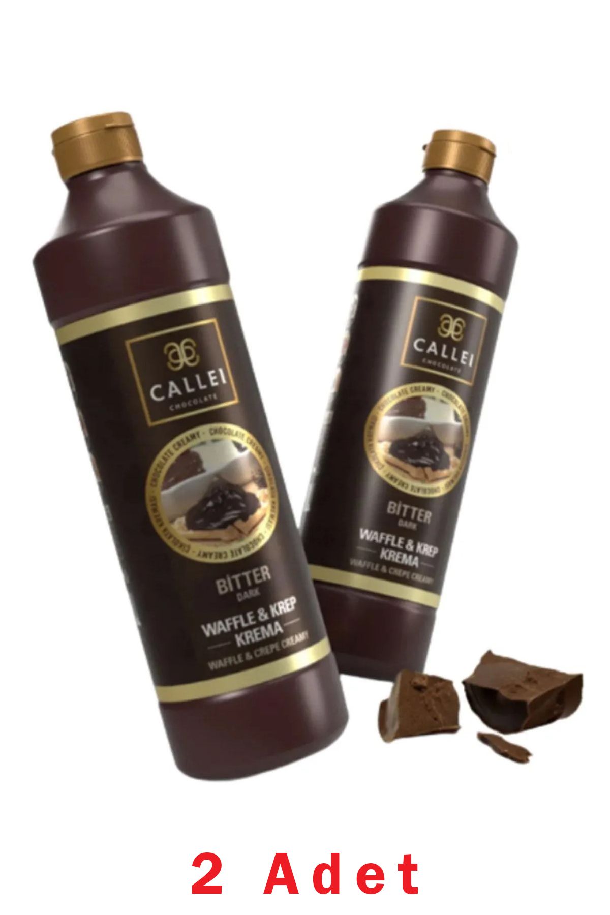 Callei Waffle & Krep & Pankek Sos Bitter 1 kg x 2 Adet