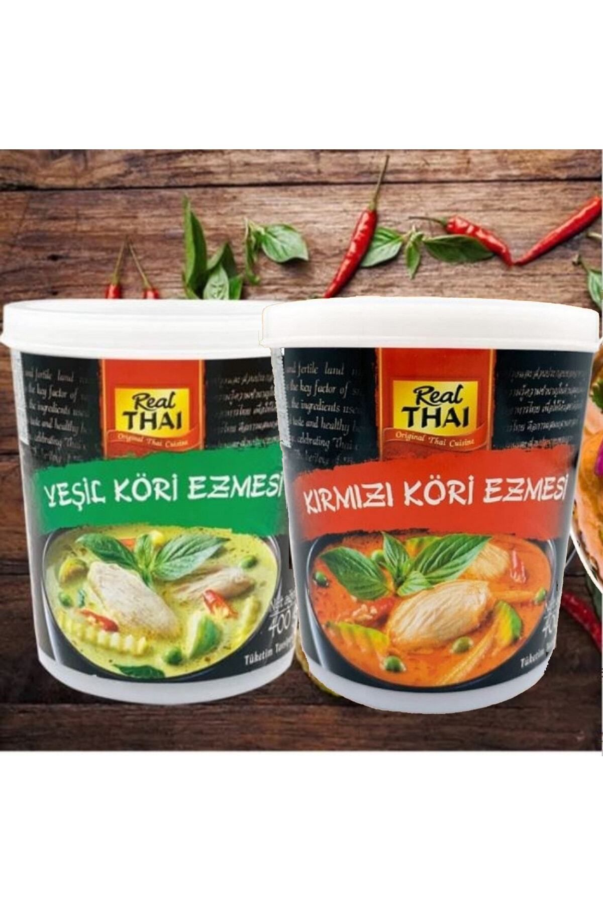 Real Thai Köri Ezmesi Set (yeşil-kırmızı 400 Grx2)