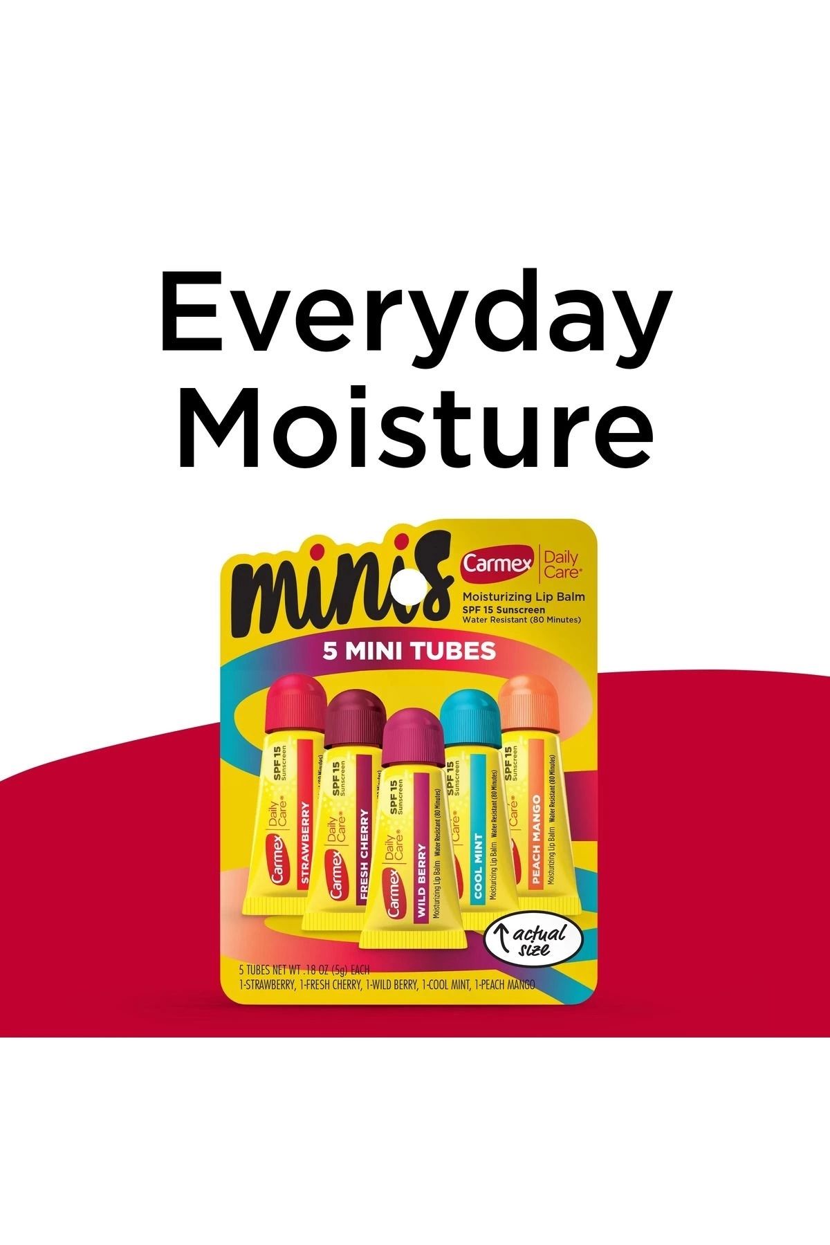 Carmex Minis Daily Care Moisturizing Lip Balm 5 Mını Tubes 5 gr