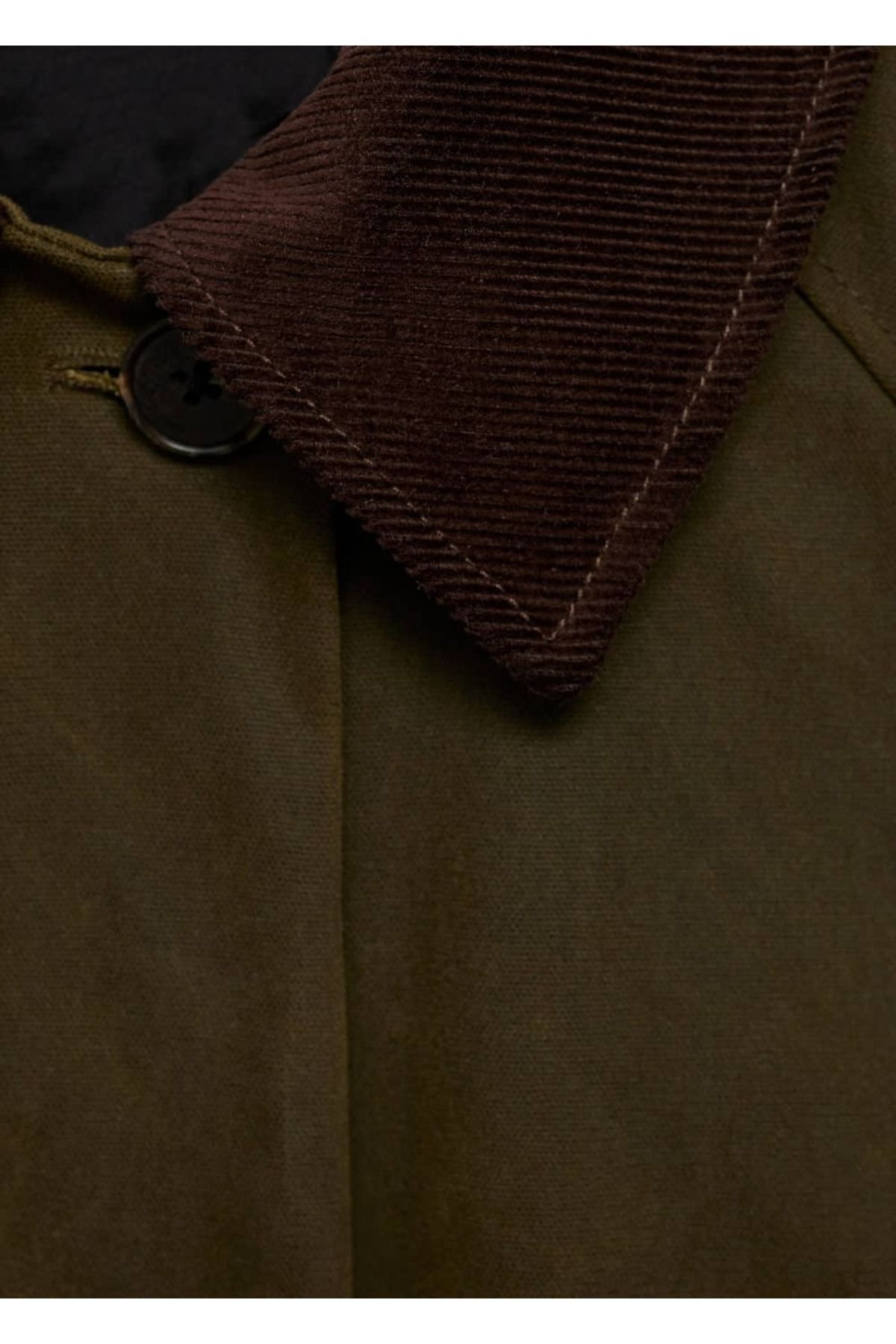 MANGO Woman-Hosszú kordbársony gallérú parka 5