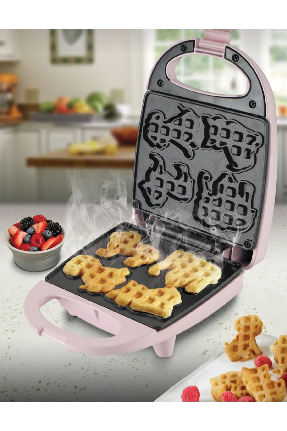 woodbalm KSM-2407K Çocuk Waffle Makinesi - Pembe